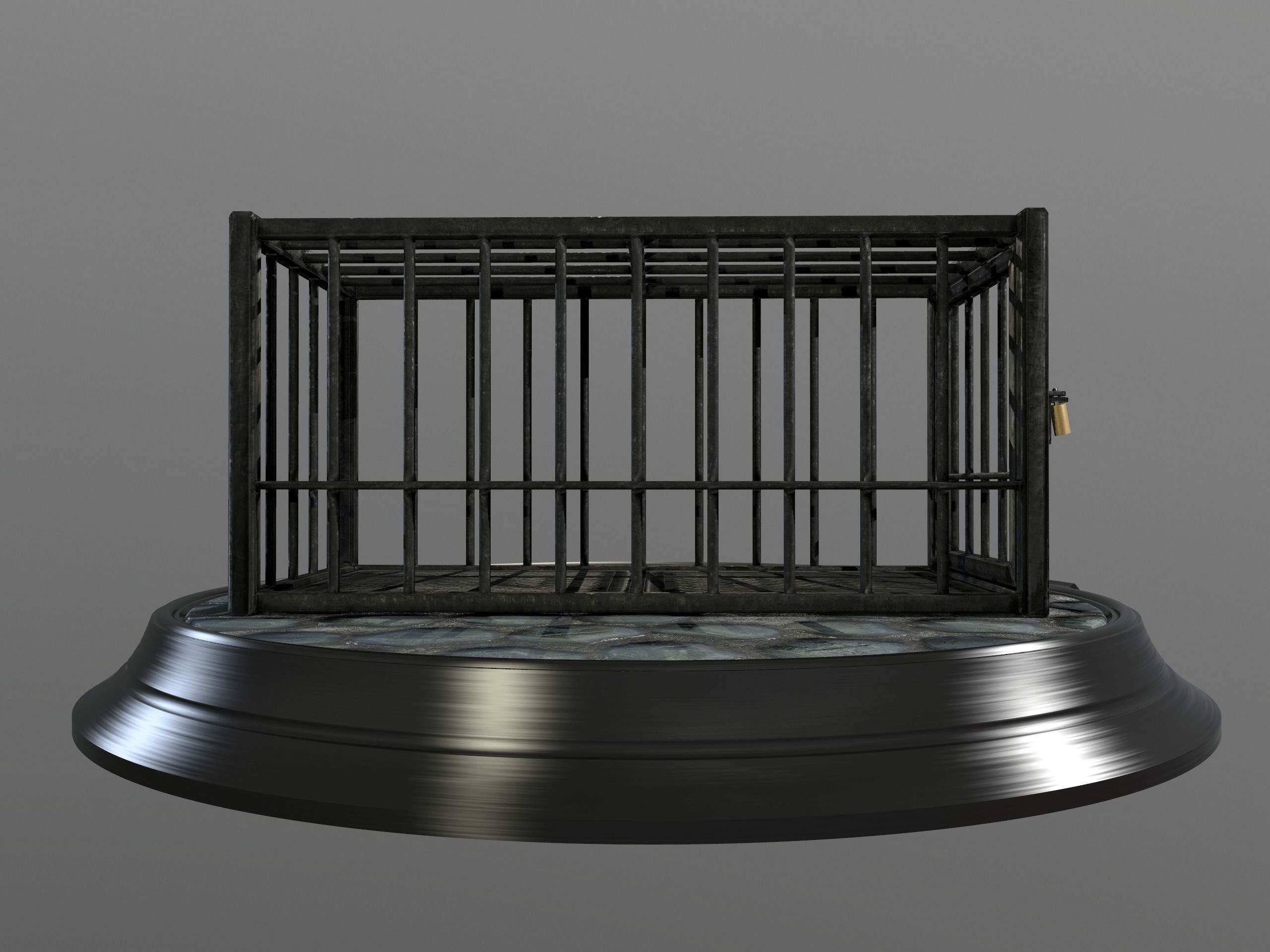 Animal Cage Low-poly 3D model_50