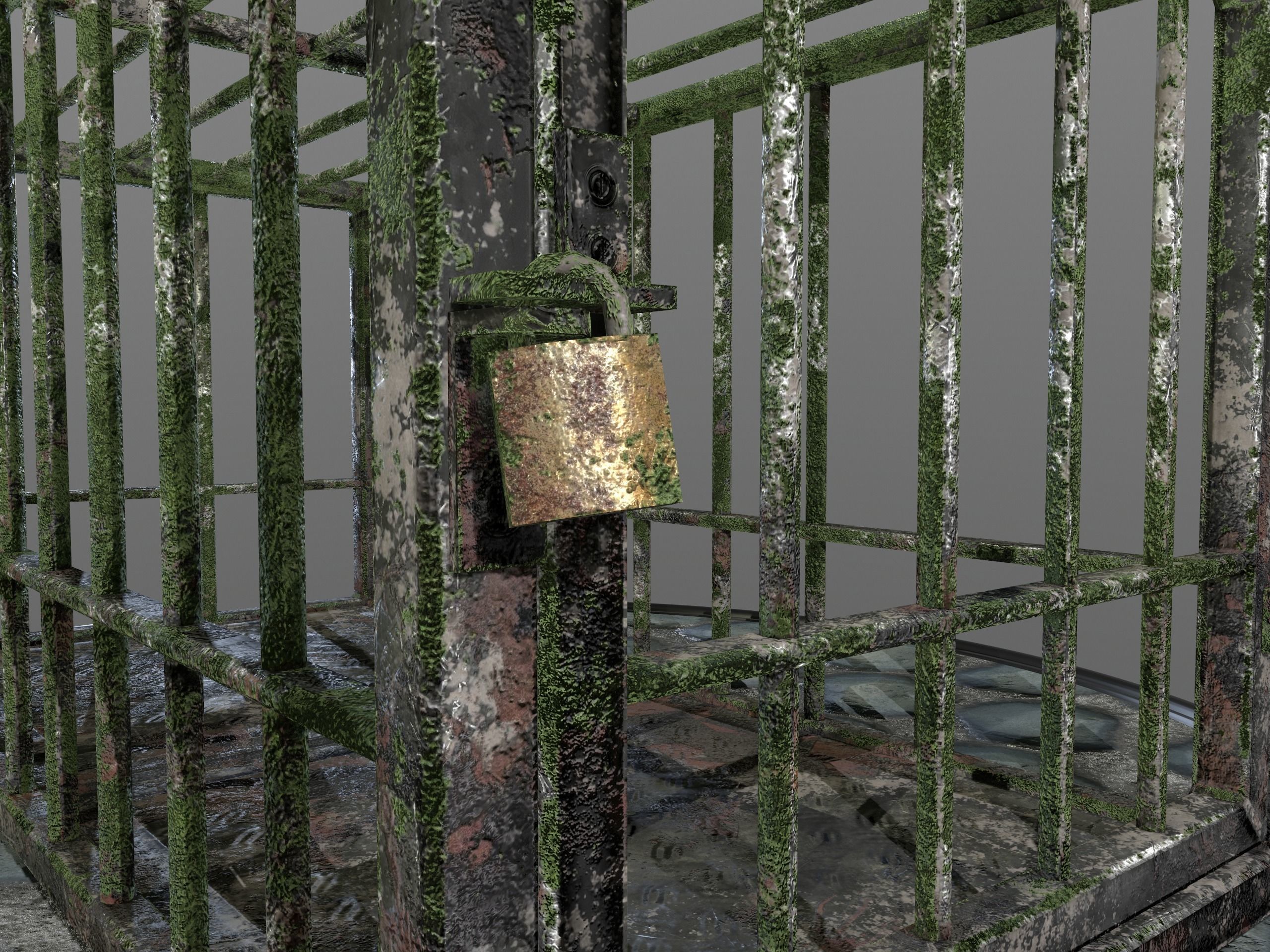 Animal Cage Low-poly 3D model_138