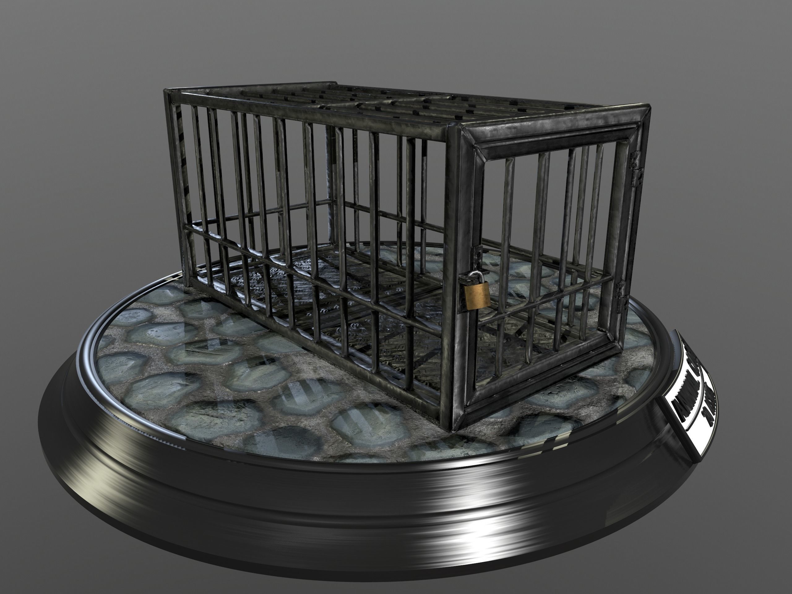 Animal Cage Low-poly 3D model_18