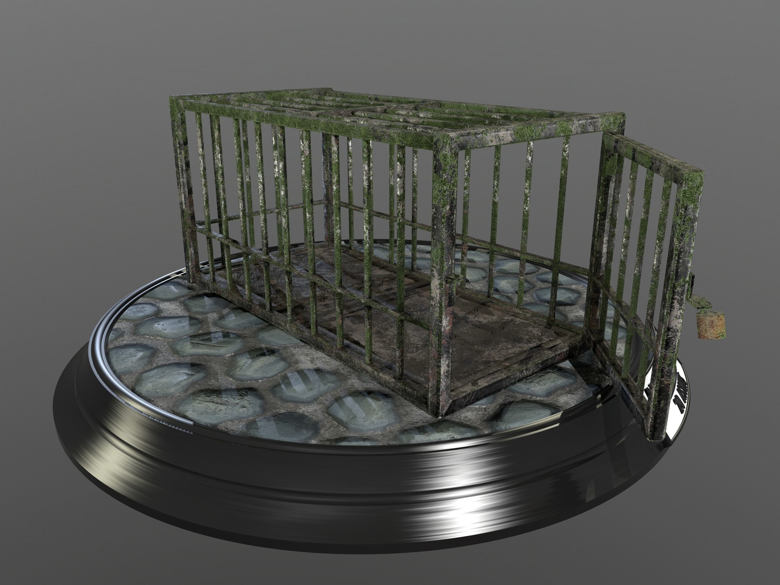 Animal Cage Low-poly 3D model_147
