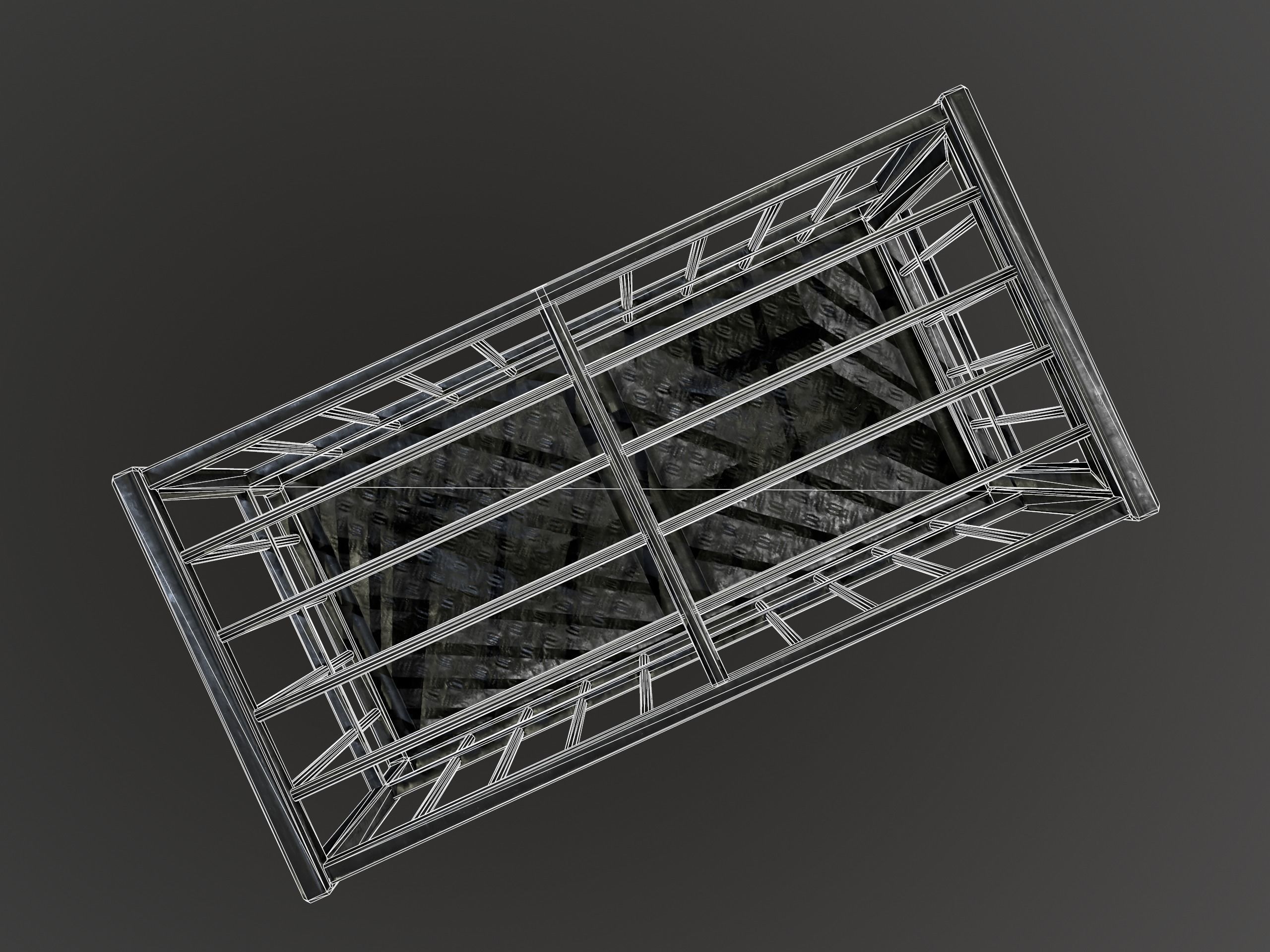 Animal Cage Low-poly 3D model_14