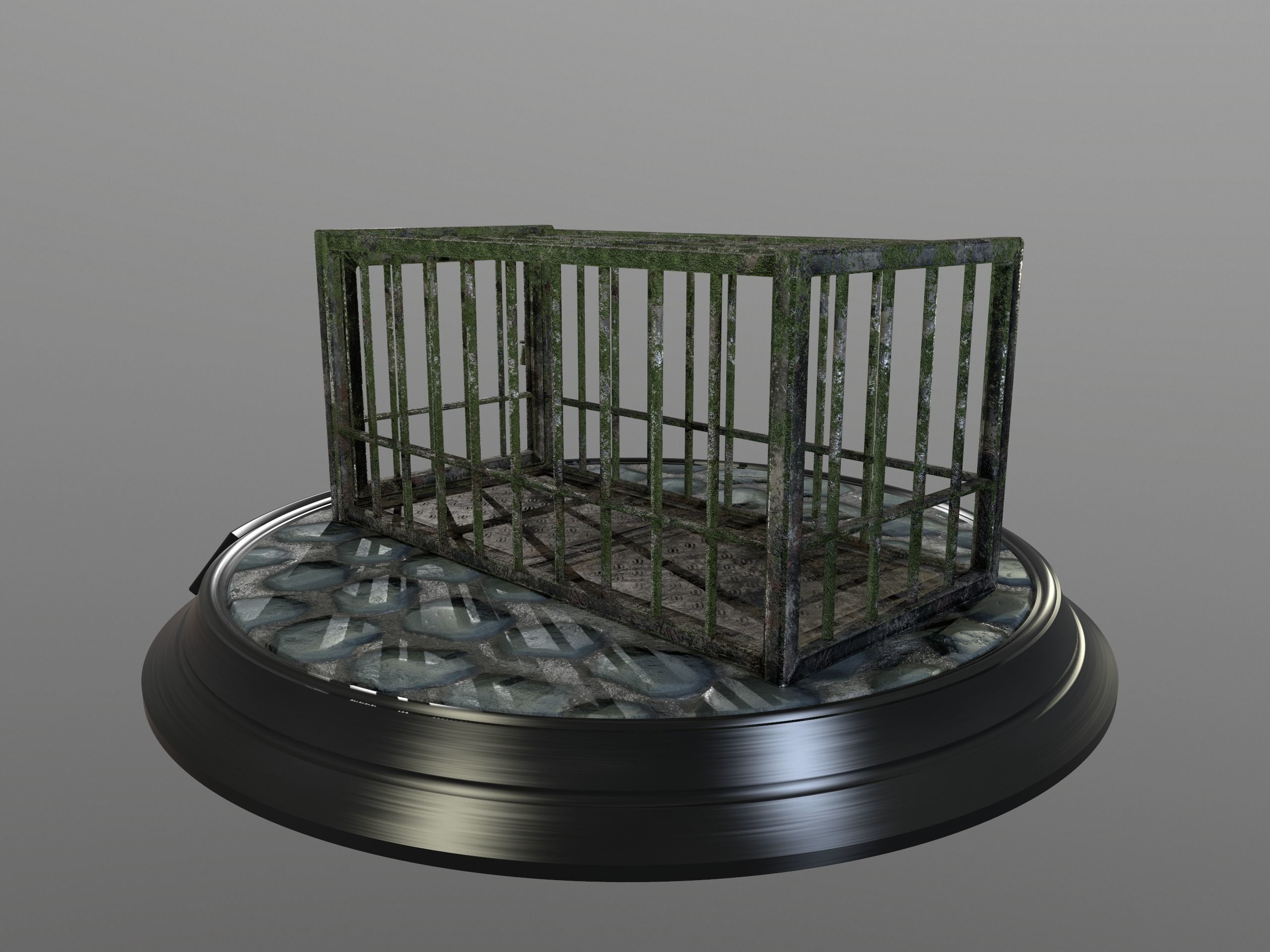 Animal Cage Low-poly 3D model_145