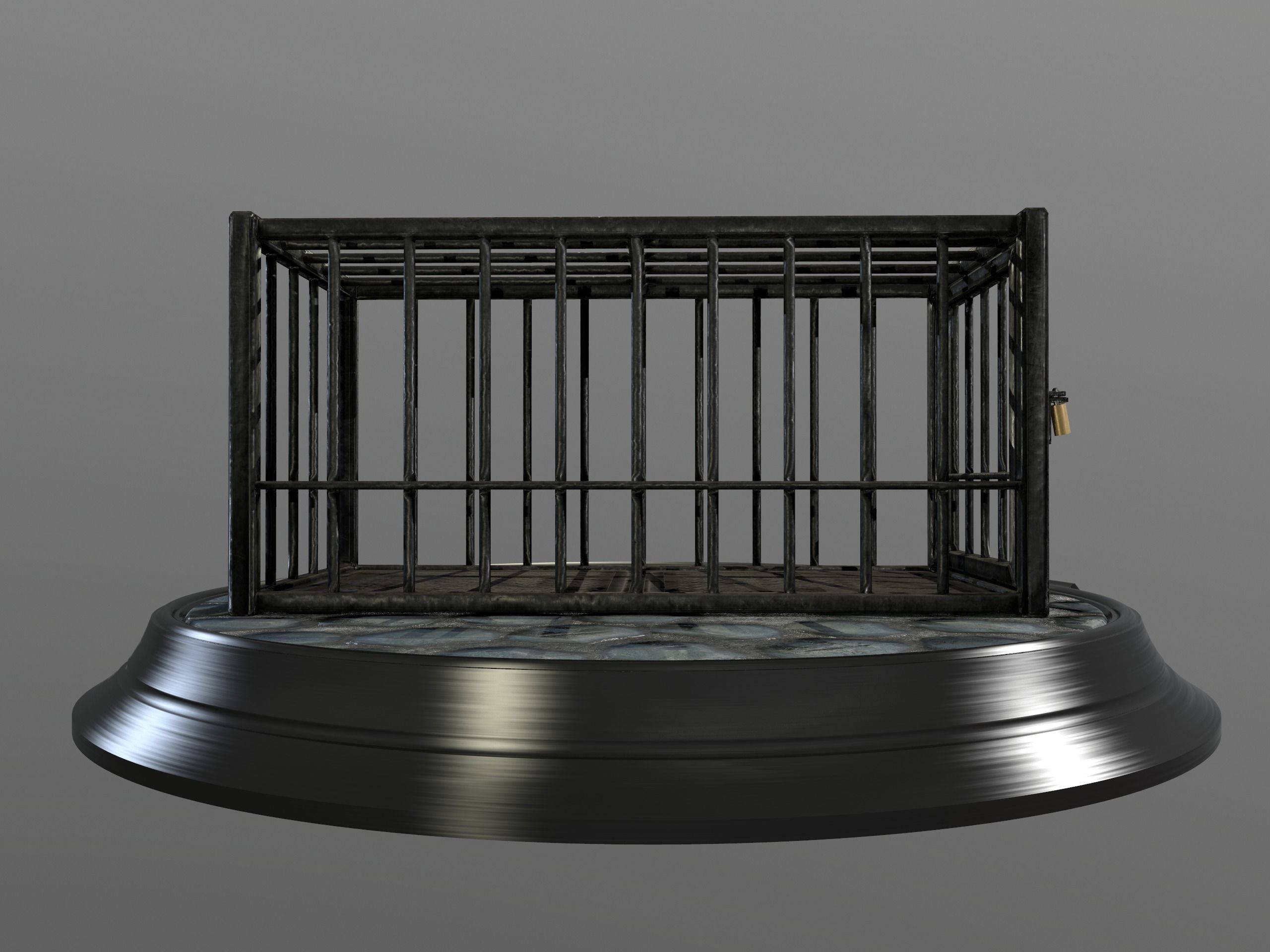 Animal Cage Low-poly 3D model_64
