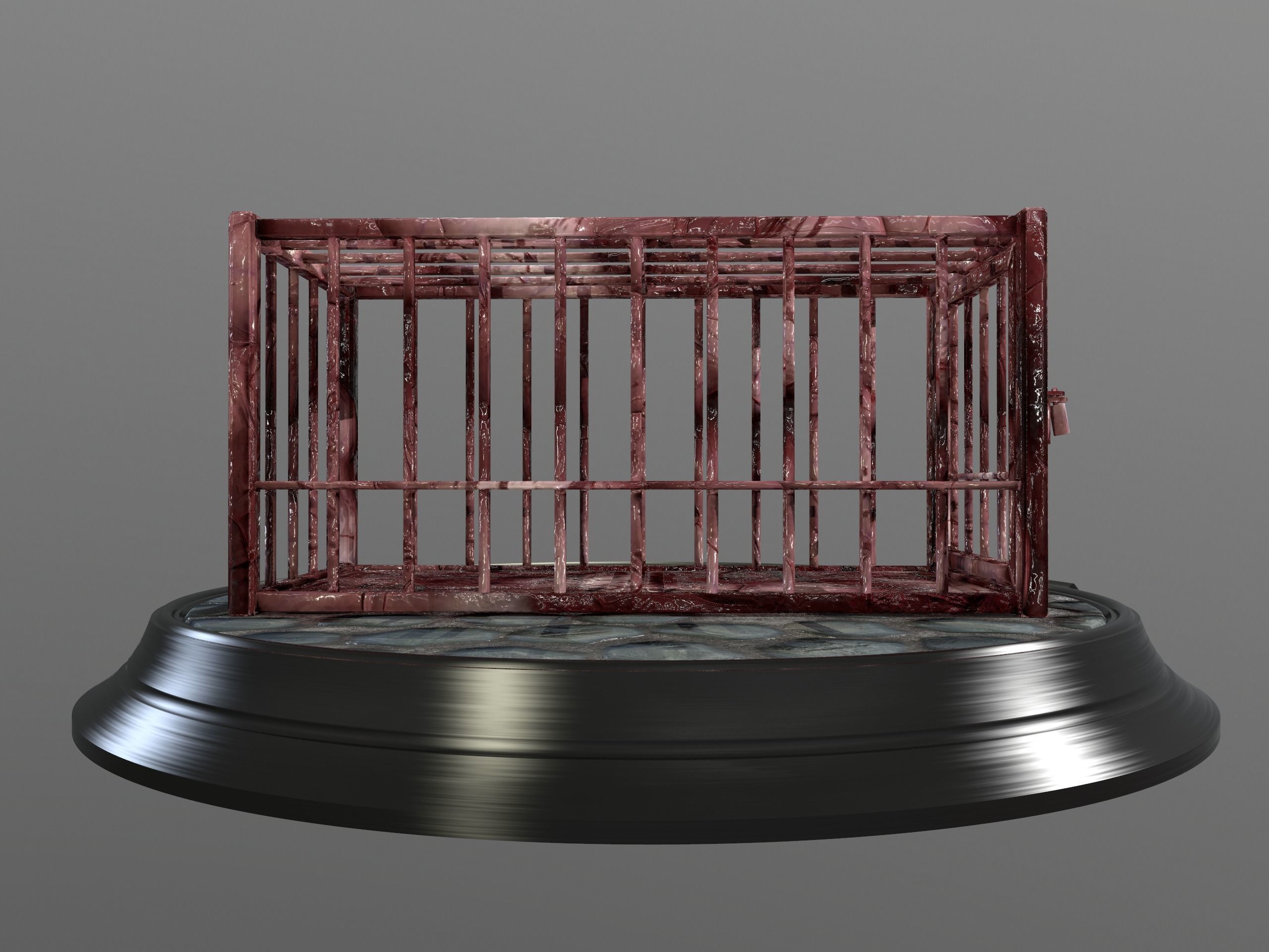 Animal Cage Low-poly 3D model_159