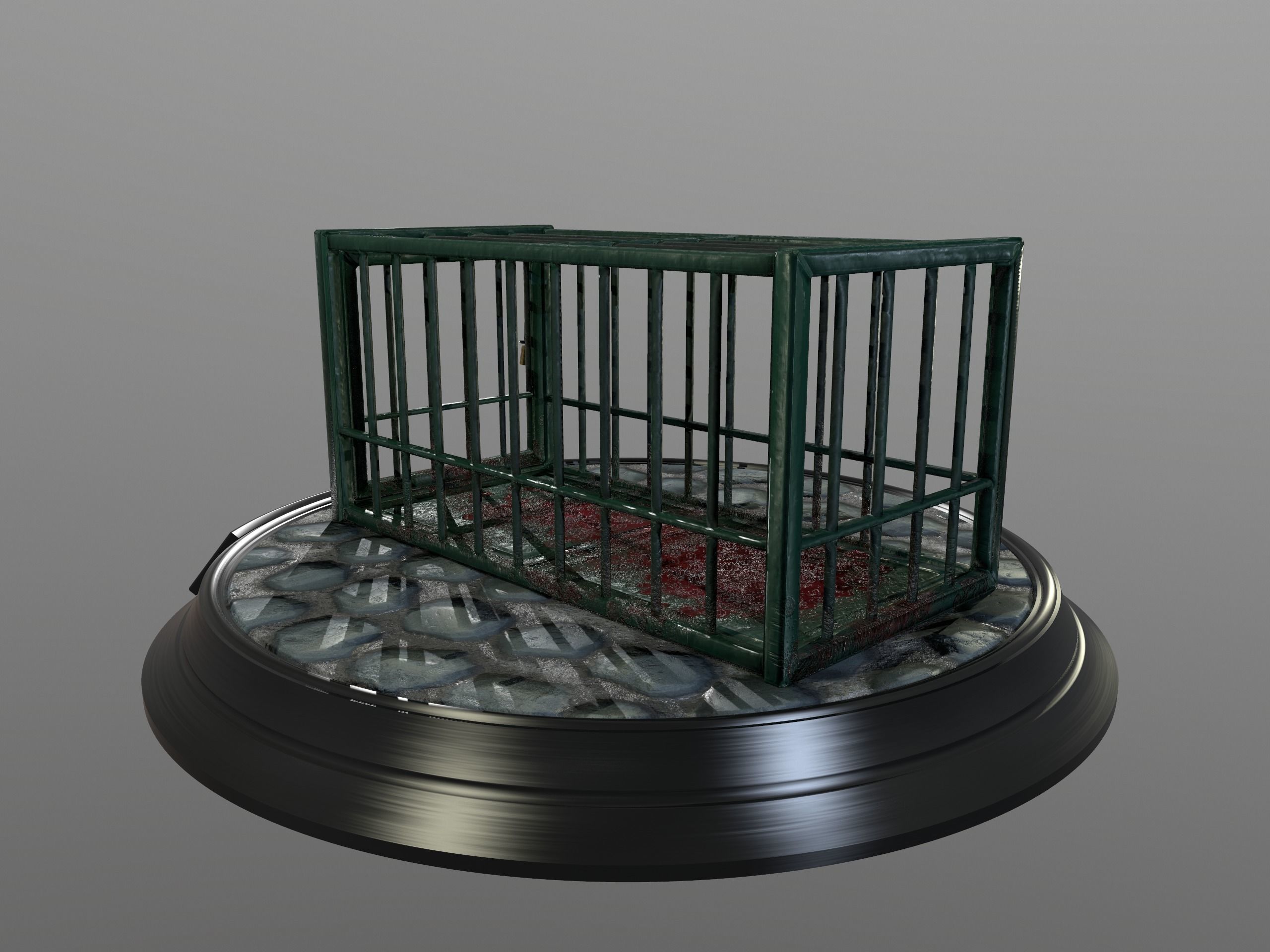 Animal Cage Low-poly 3D model_98