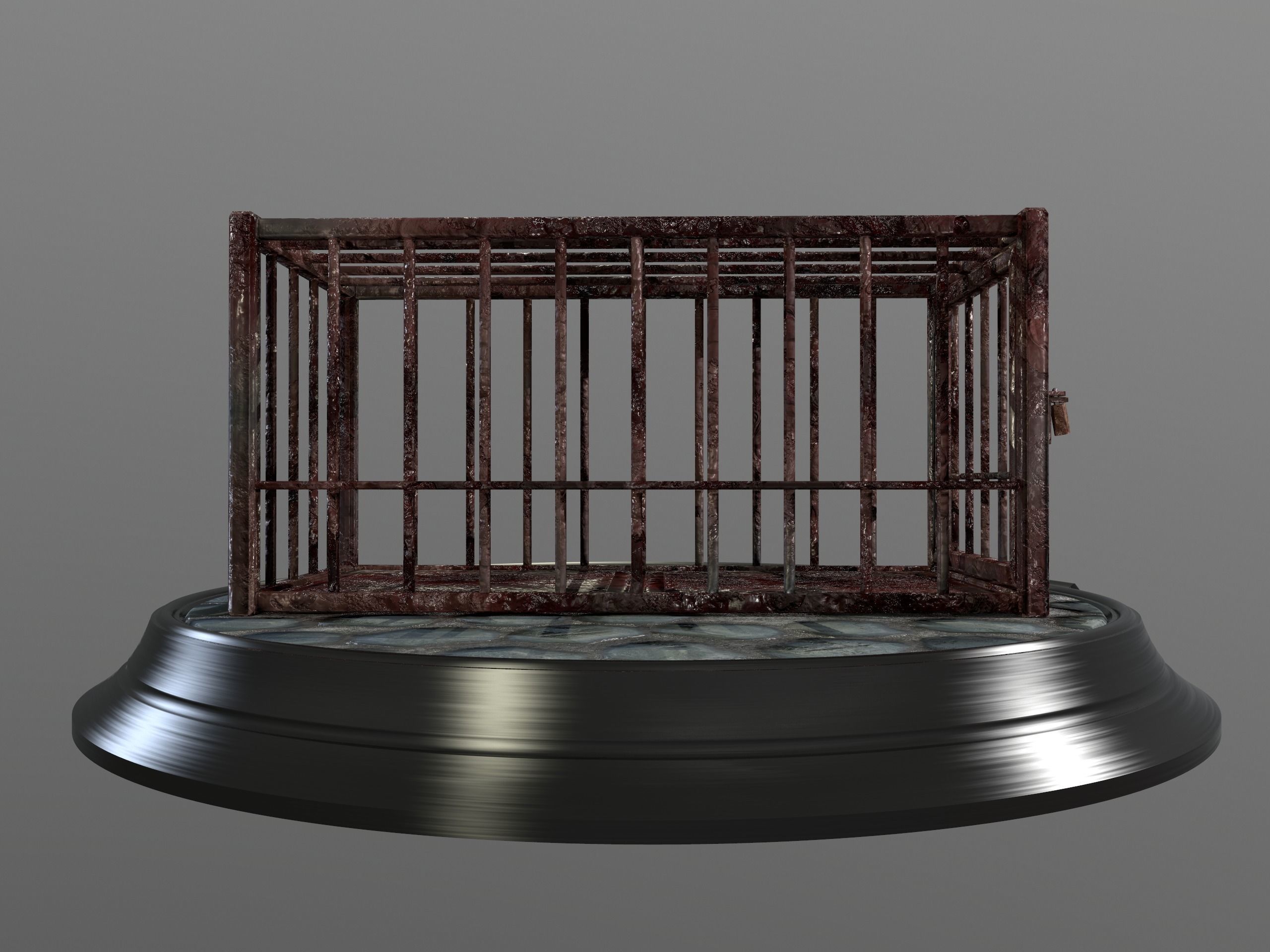 Animal Cage Low-poly 3D model_167
