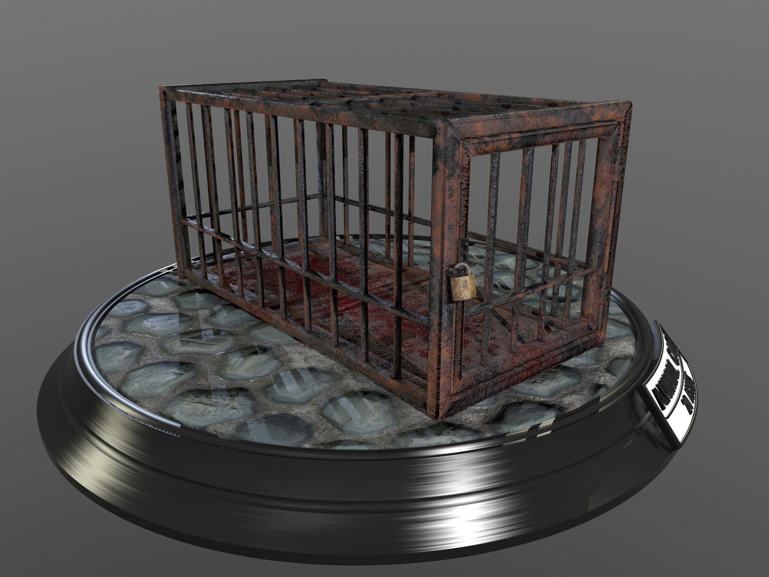 Animal Cage Low-poly 3D model_125