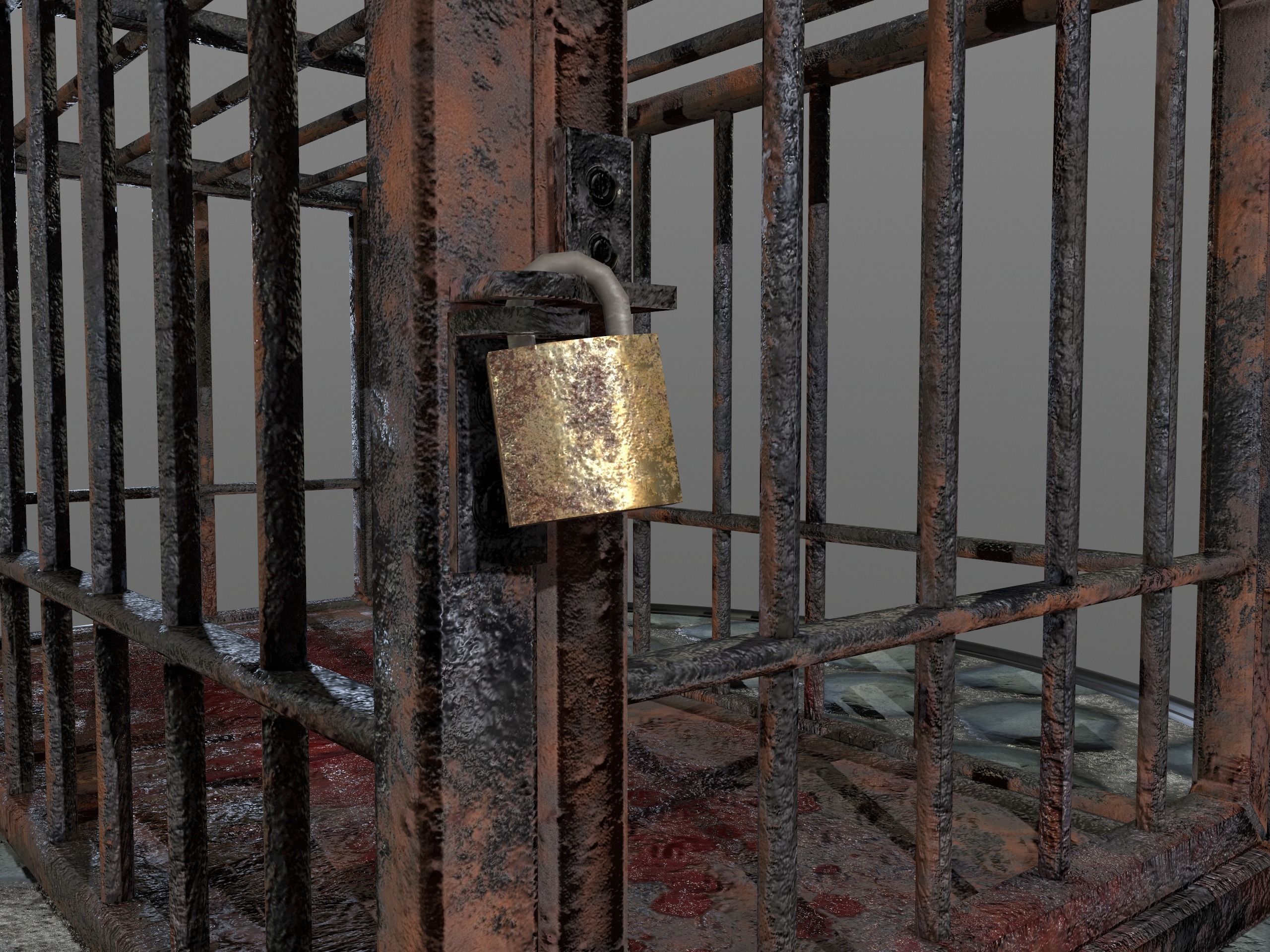 Animal Cage Low-poly 3D model_130