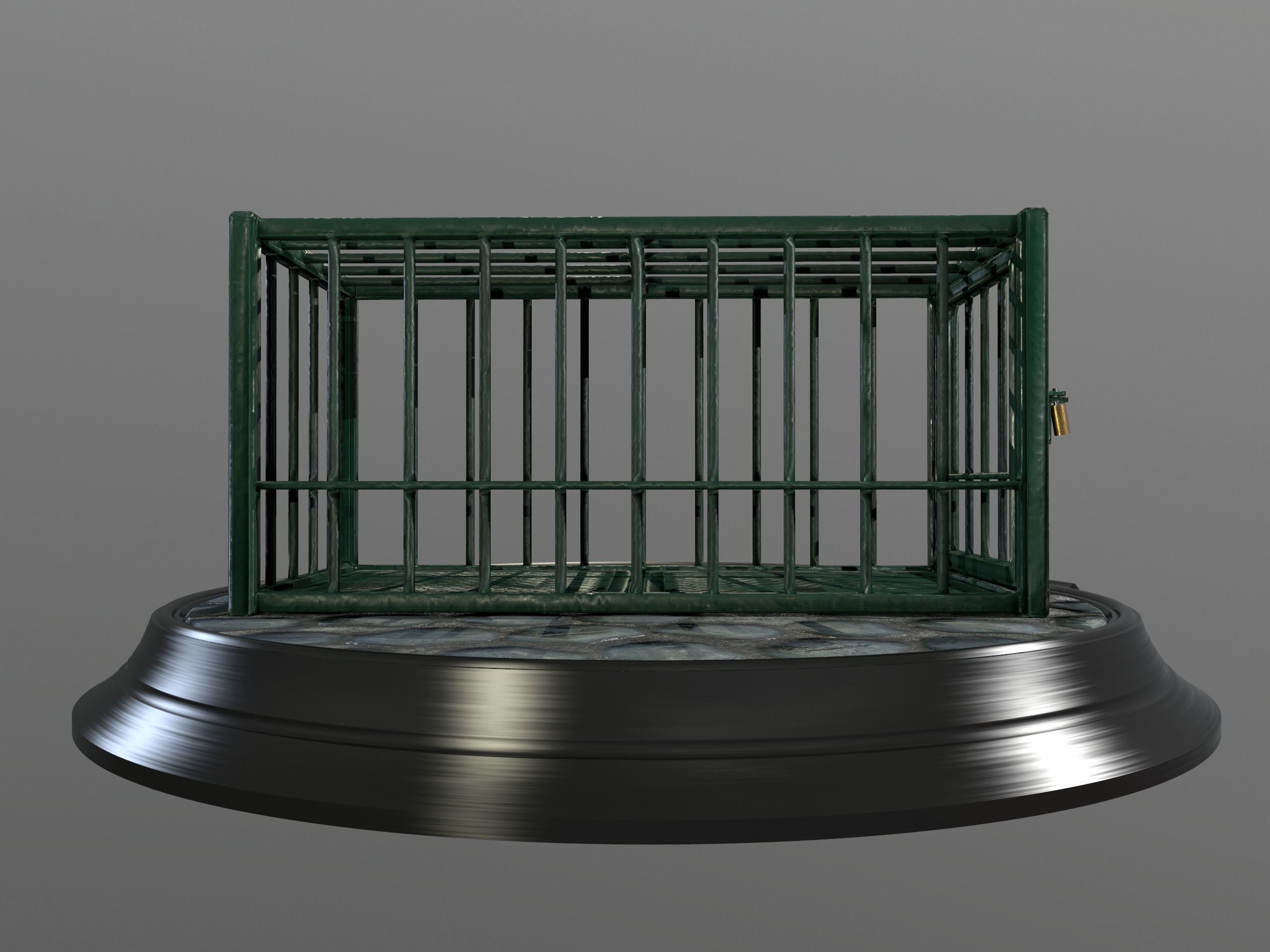 Animal Cage Low-poly 3D model_80