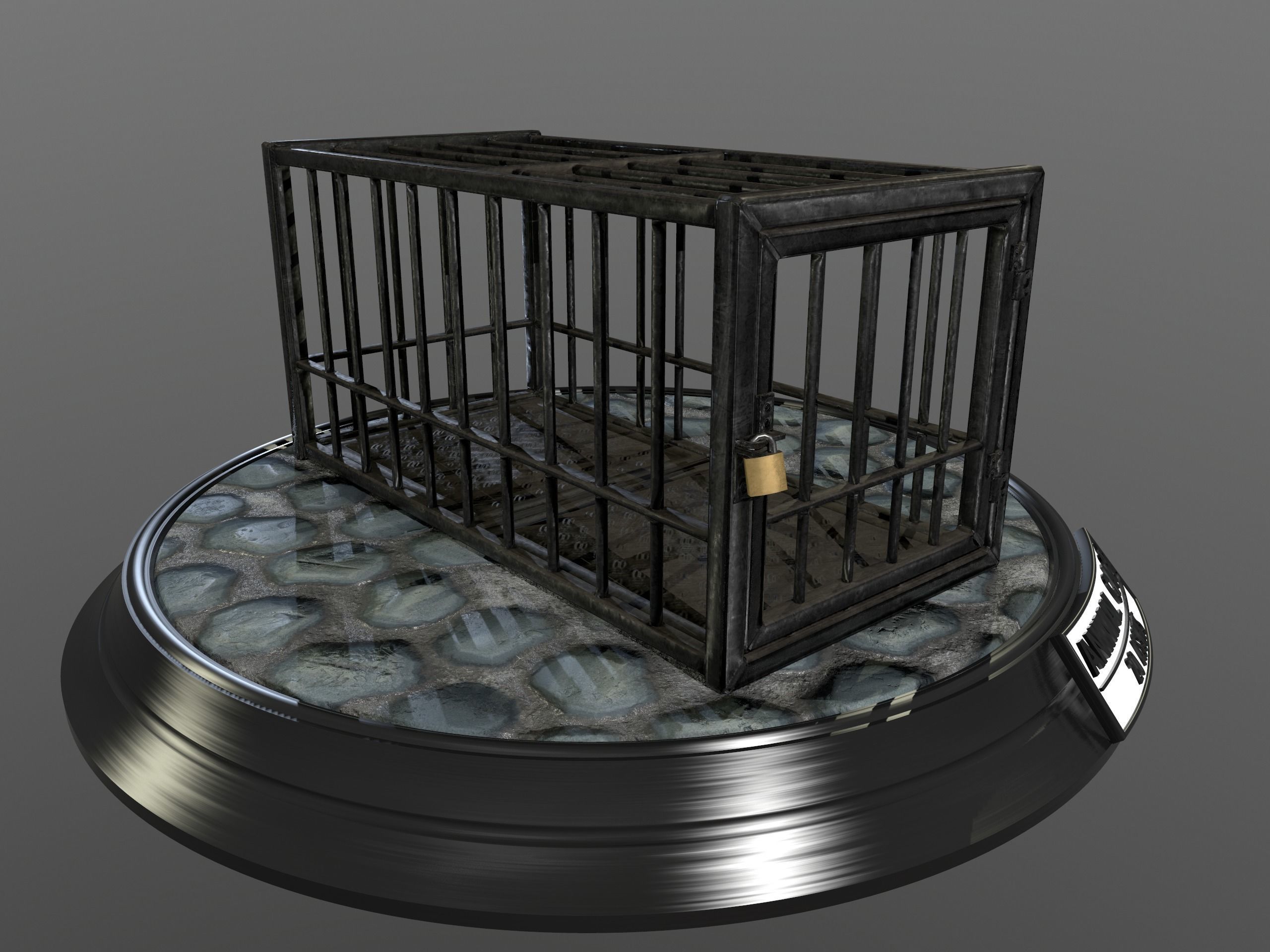 Animal Cage Low-poly 3D model_62