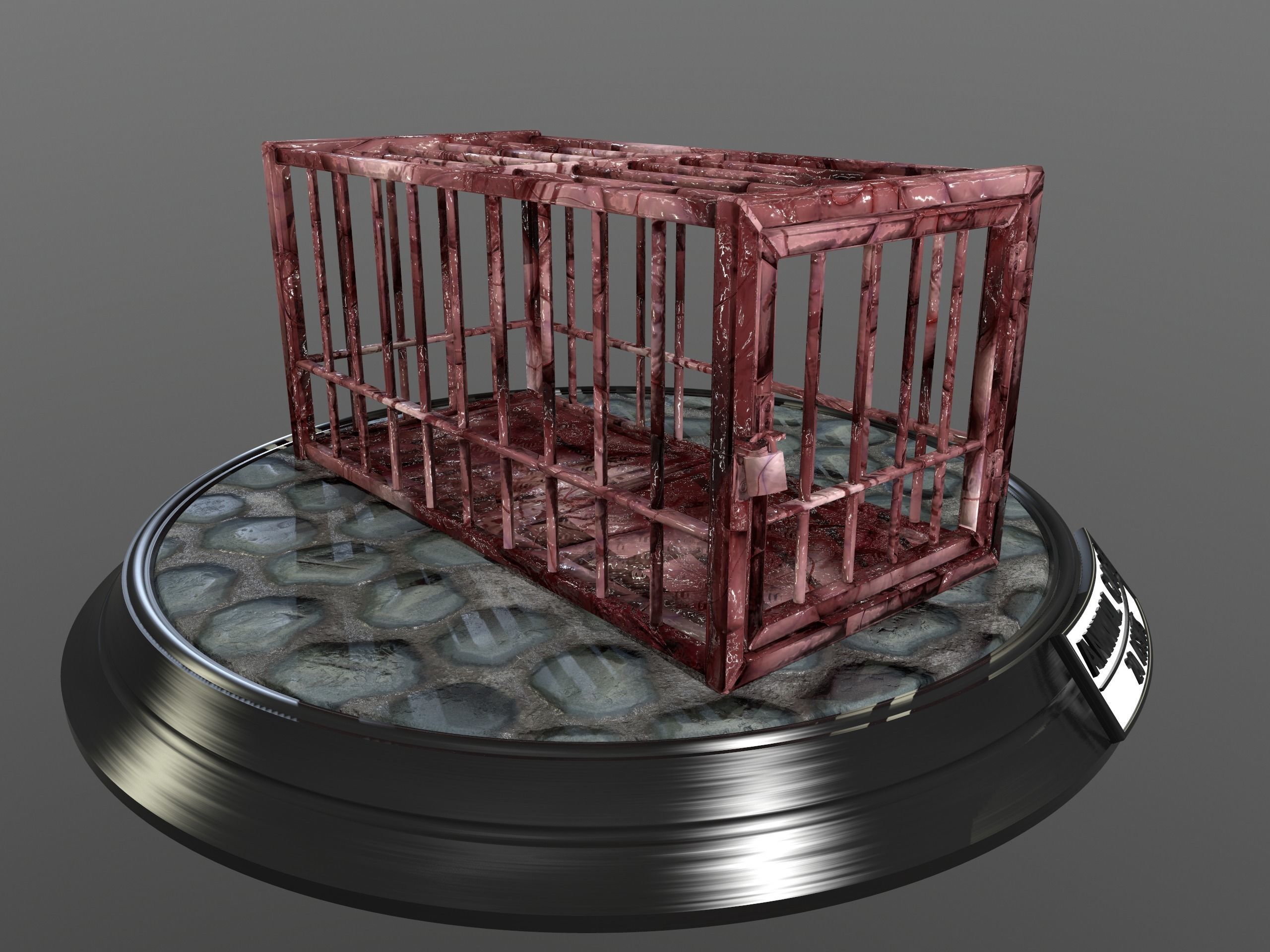 Animal Cage Low-poly 3D model_157