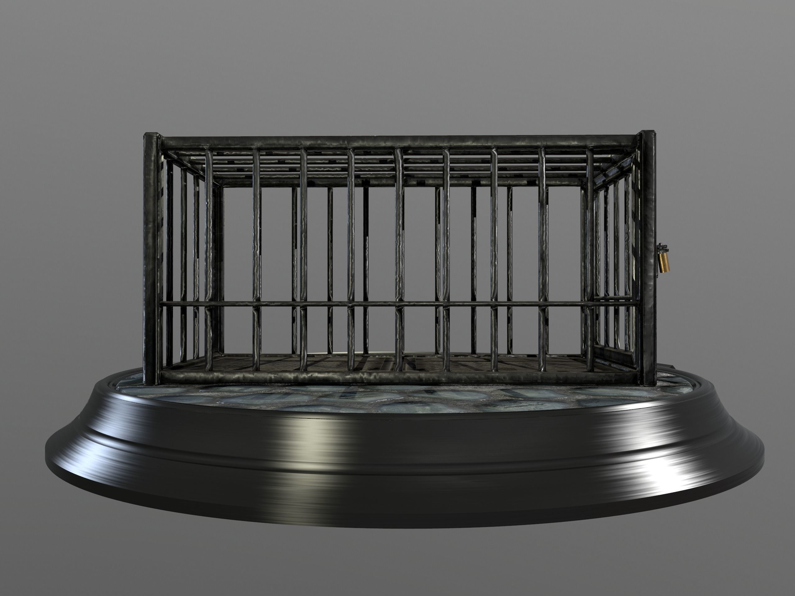 Animal Cage Low-poly 3D model_28