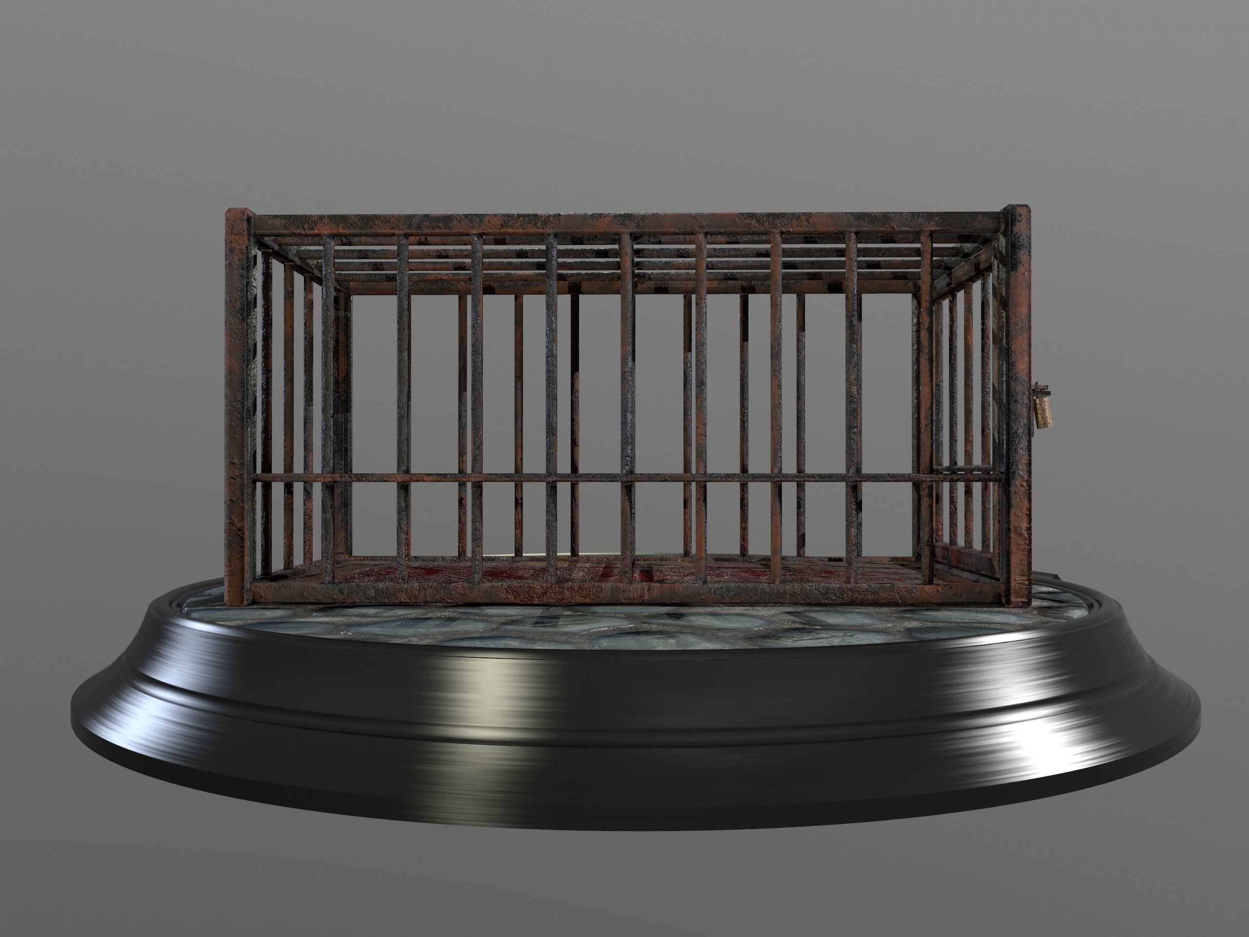 Animal Cage Low-poly 3D model_127
