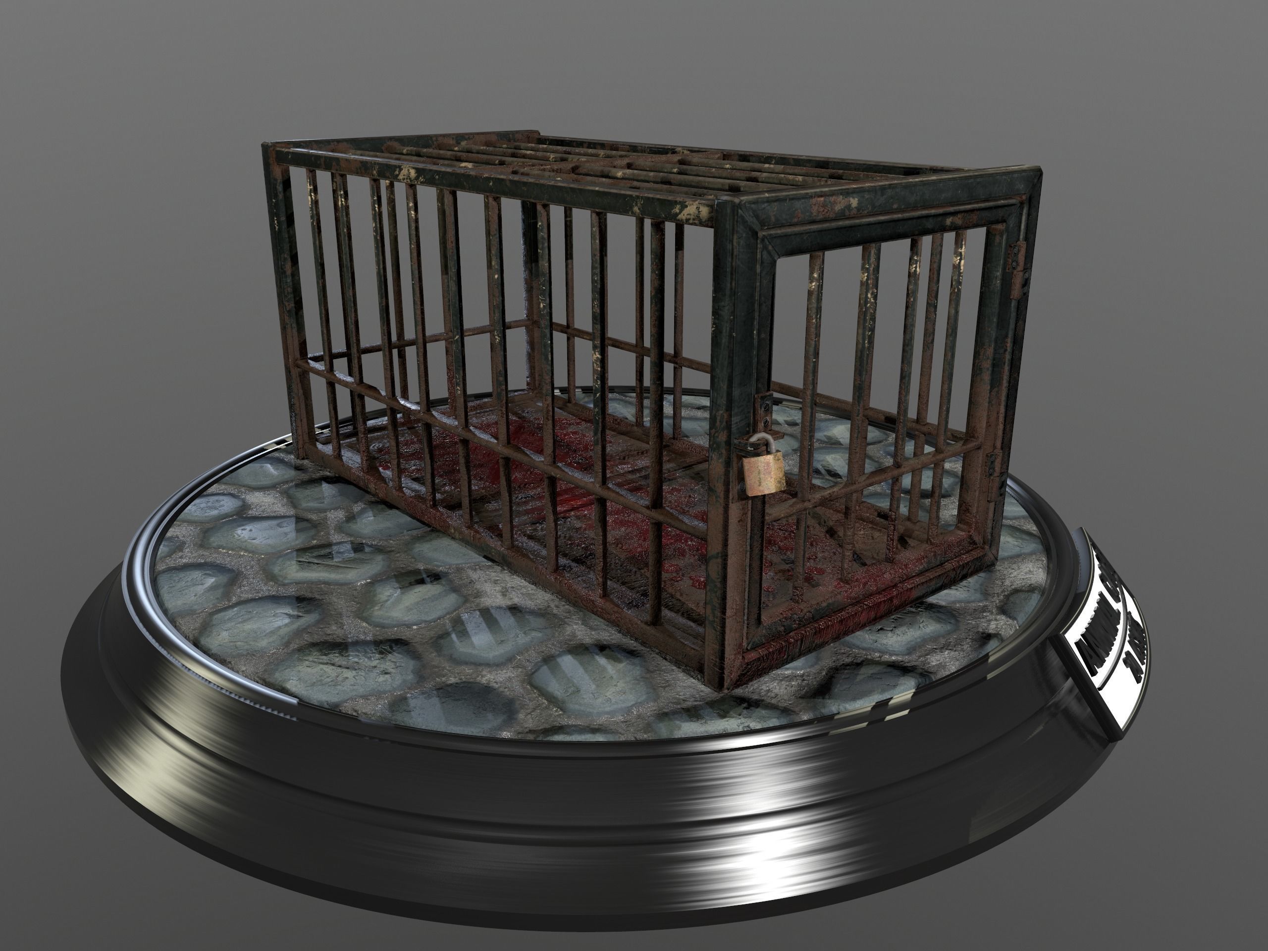 Animal Cage Low-poly 3D model_57