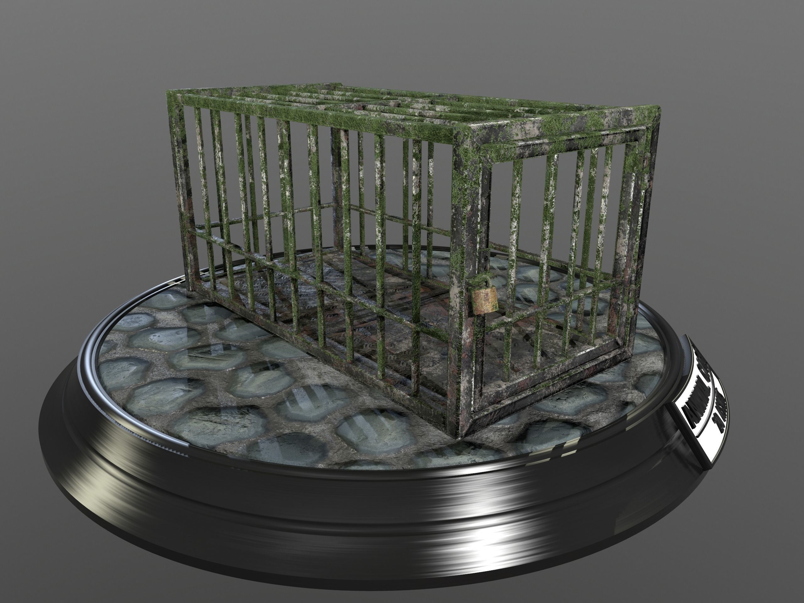Animal Cage Low-poly 3D model_133