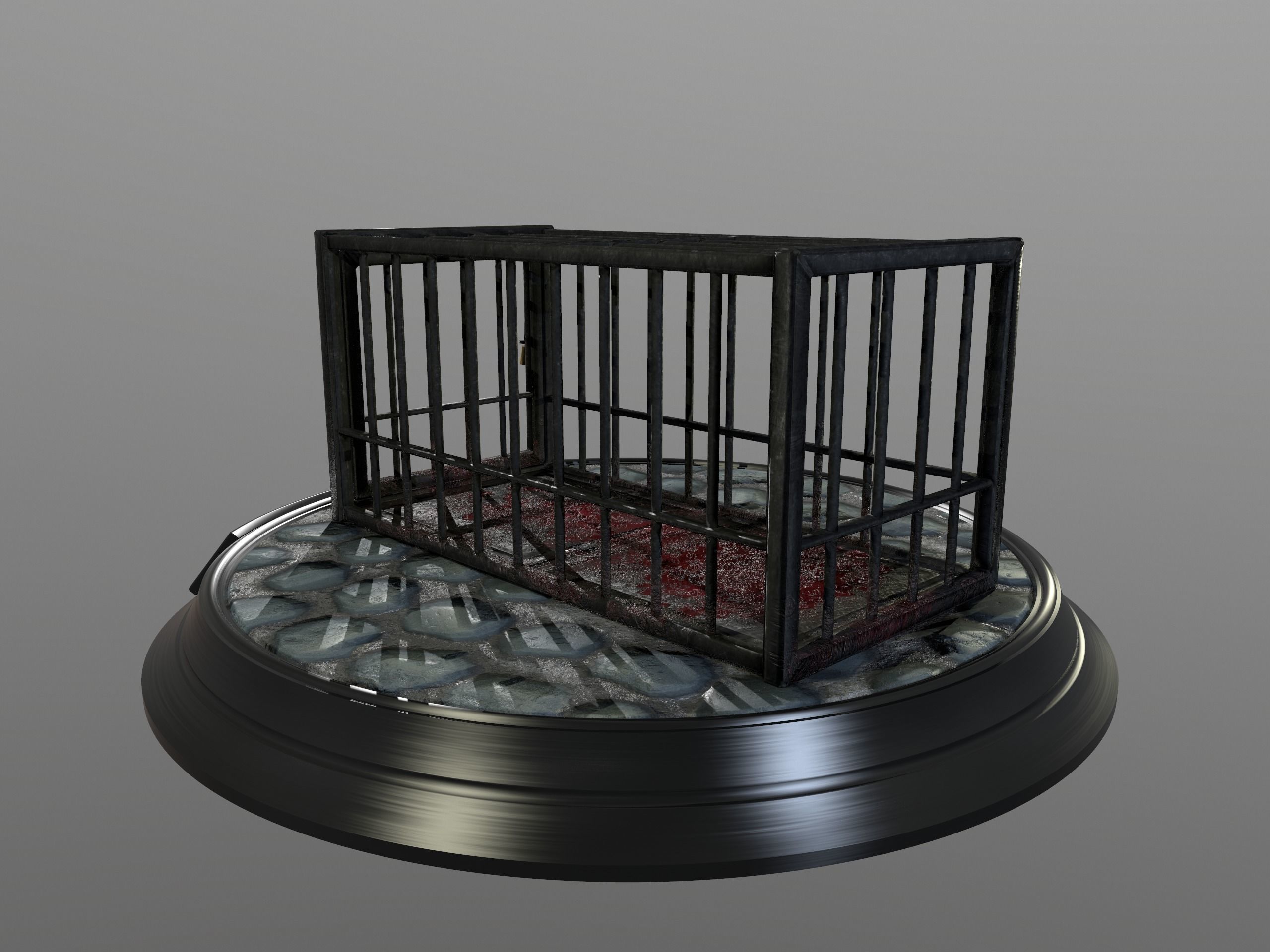 Animal Cage Low-poly 3D model_74