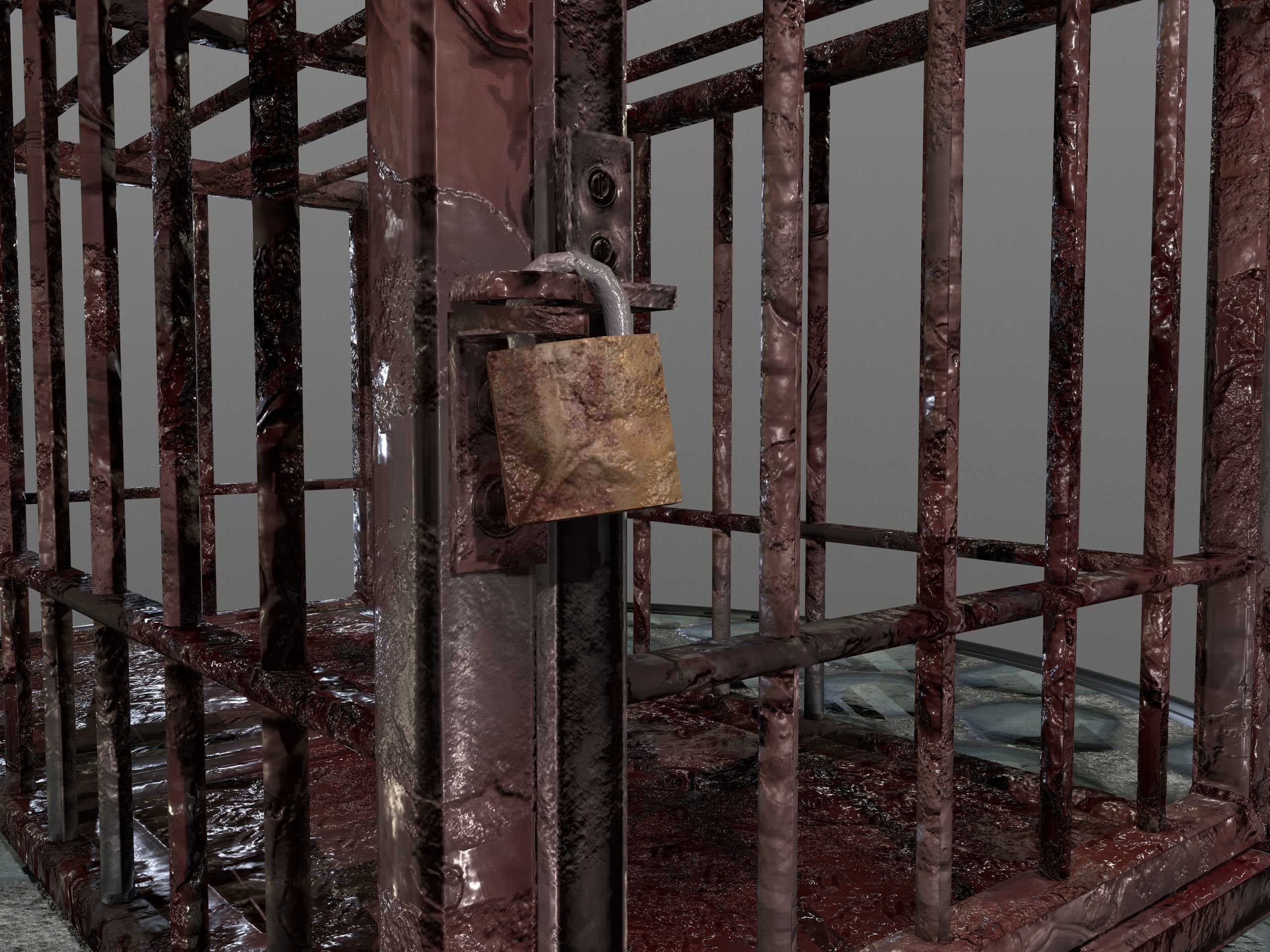 Animal Cage Low-poly 3D model_170