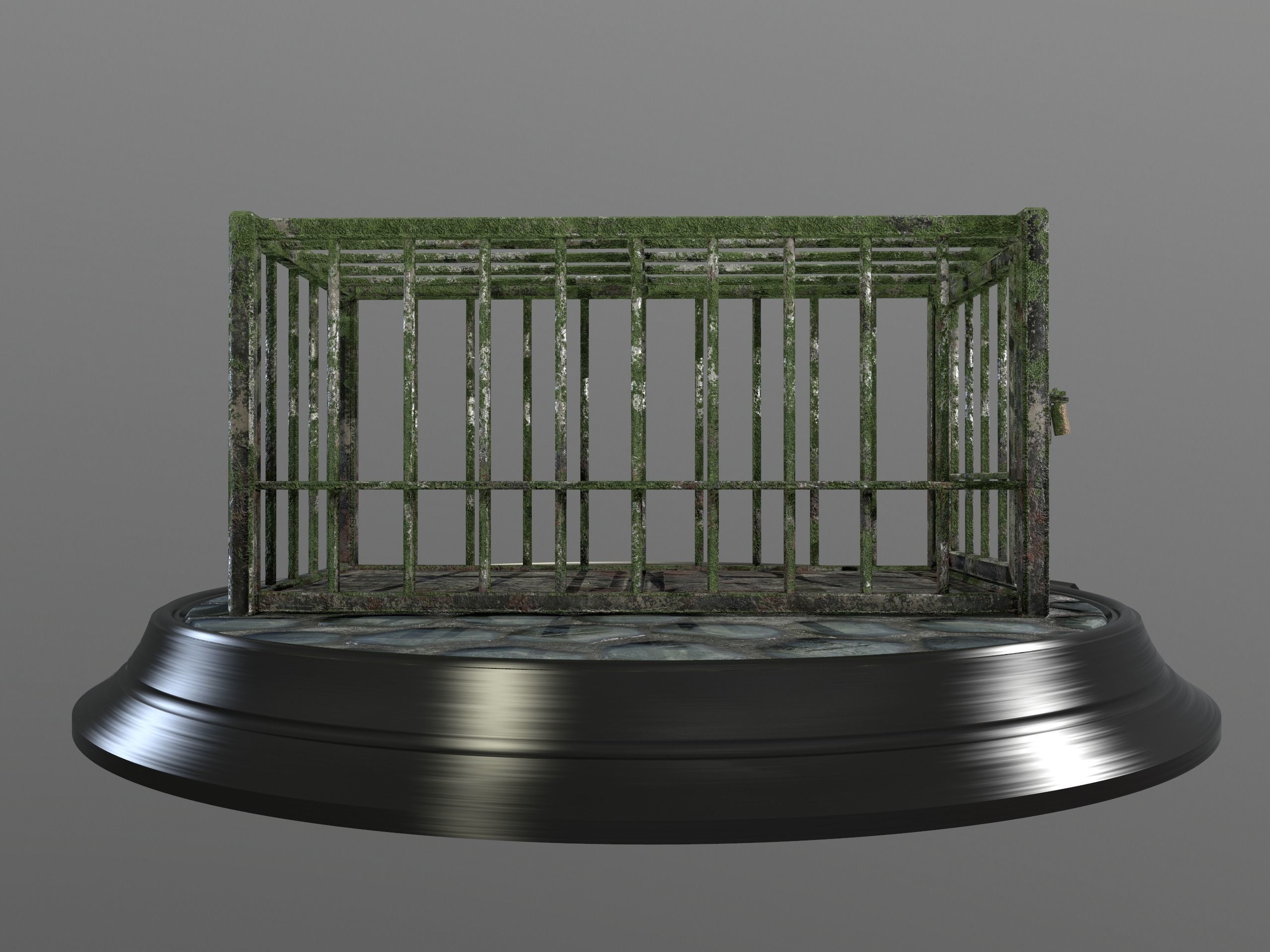 Animal Cage Low-poly 3D model_135