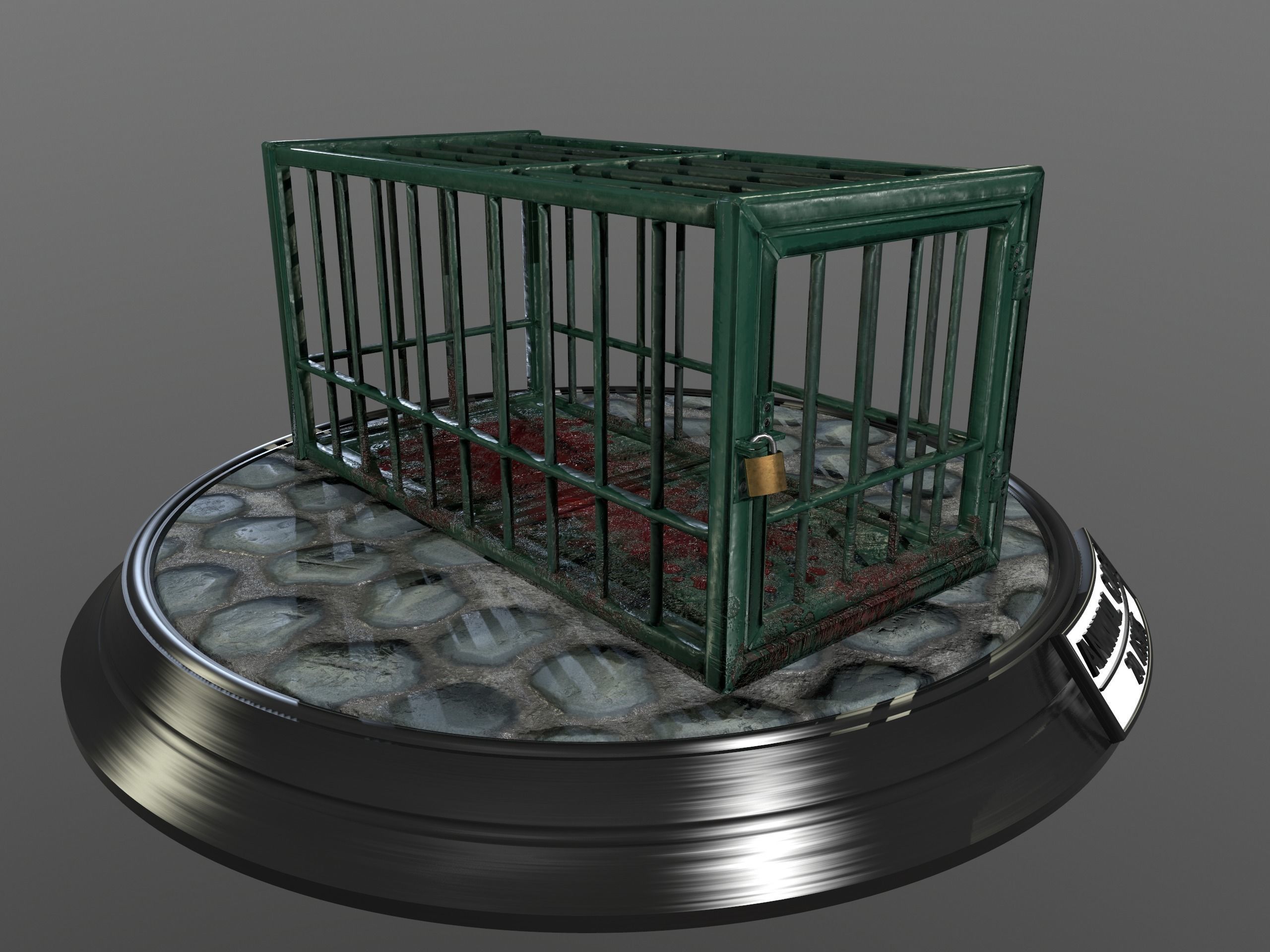 Animal Cage Low-poly 3D model_94