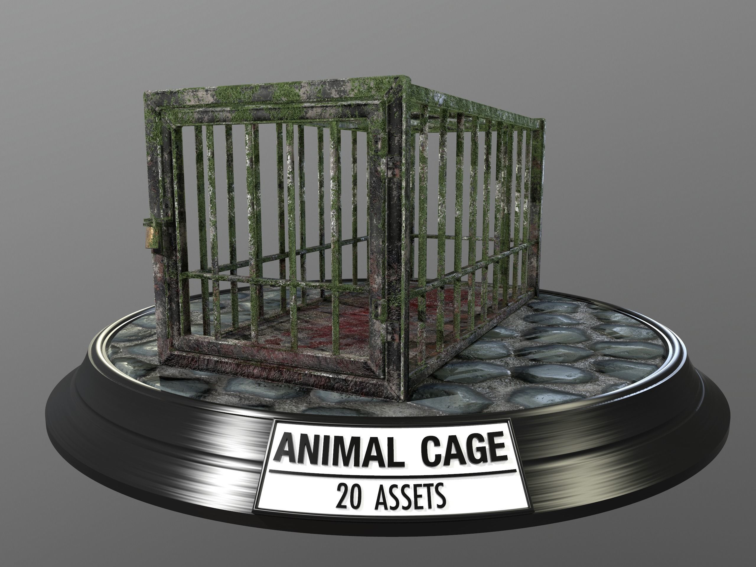 Animal Cage Low-poly 3D model_148