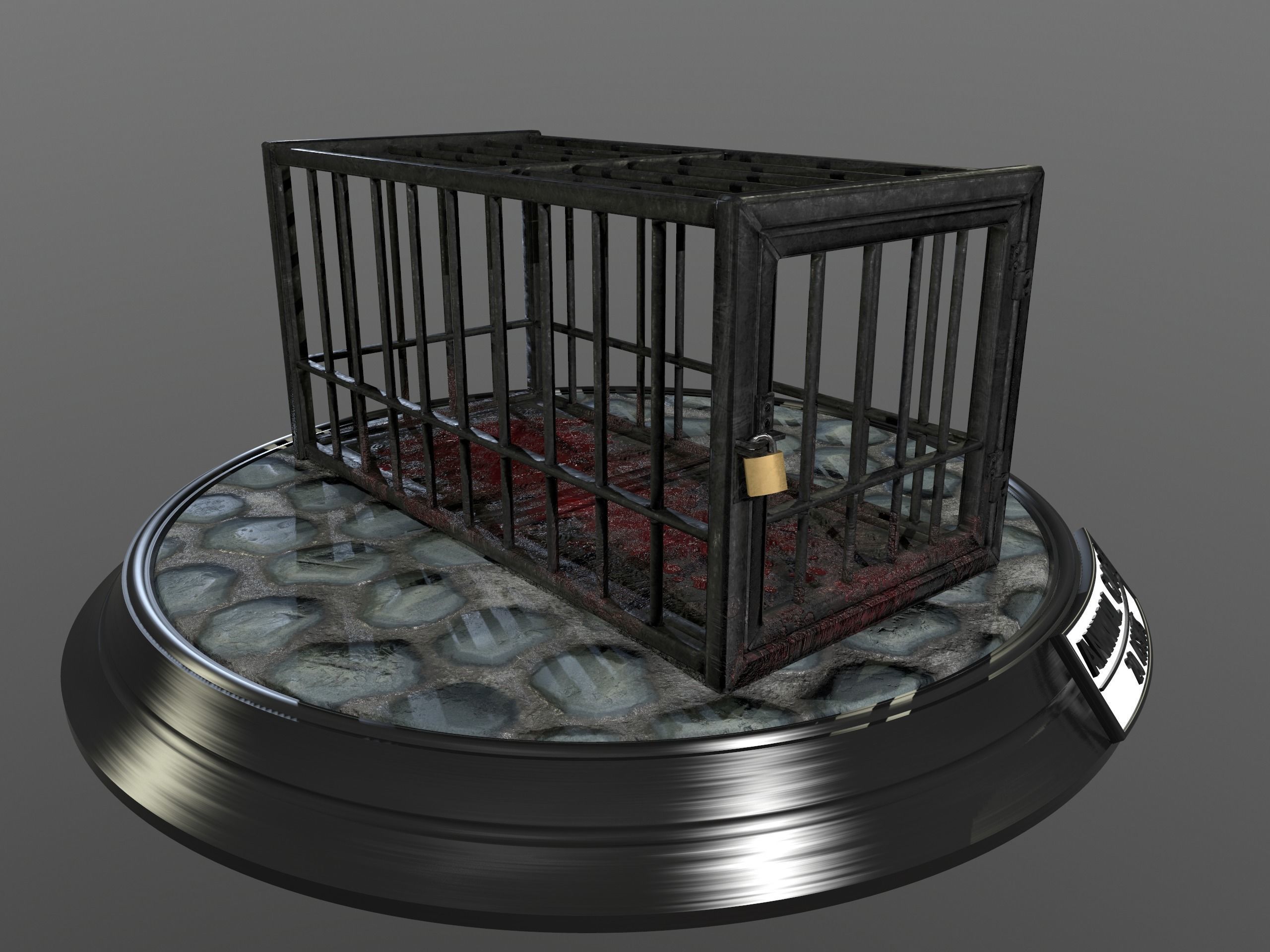 Animal Cage Low-poly 3D model_70