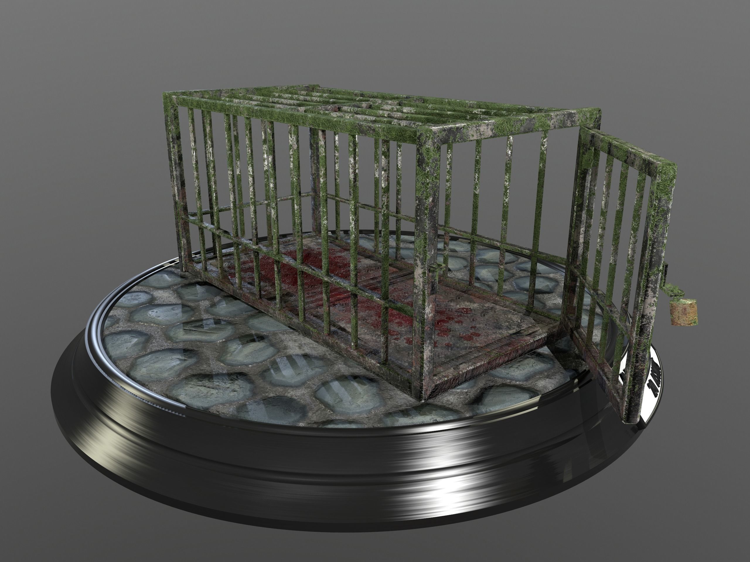 Animal Cage Low-poly 3D model_155