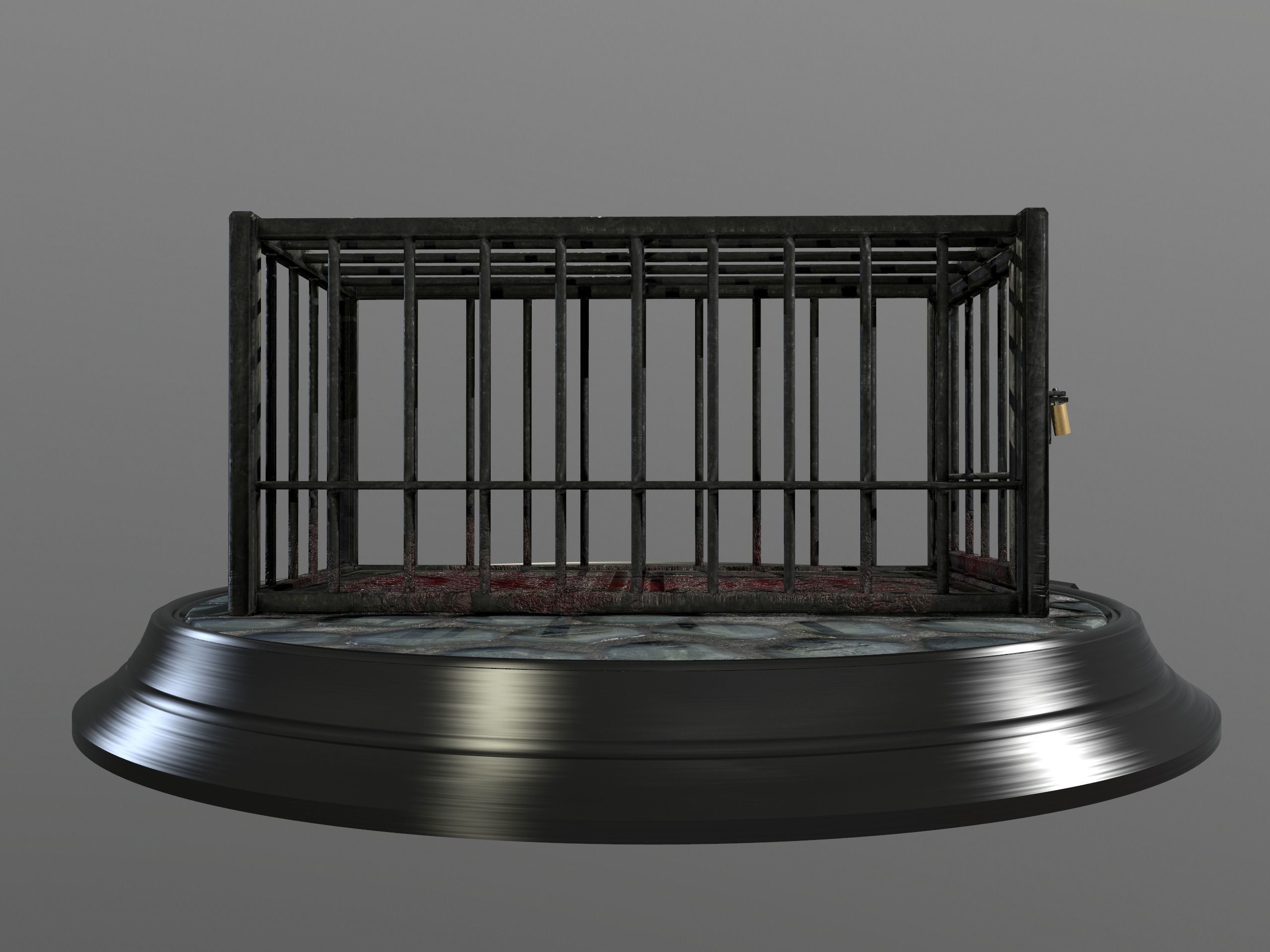 Animal Cage Low-poly 3D model_72