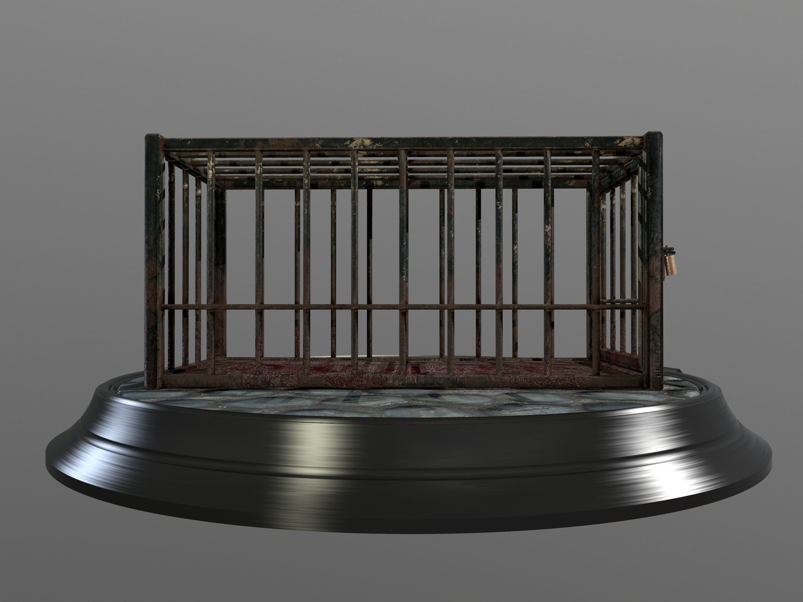 Animal Cage Low-poly 3D model_102