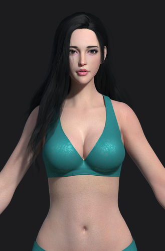 Zbrush maya 3d basemesh of girl body painting  sexy 3D cg model  3D model