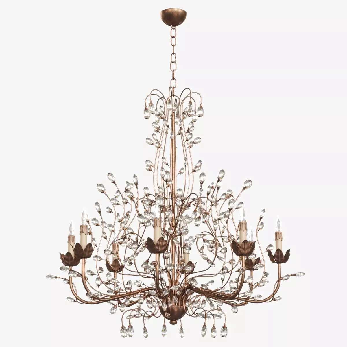 Crystal Bud Chandelier 3D model_0