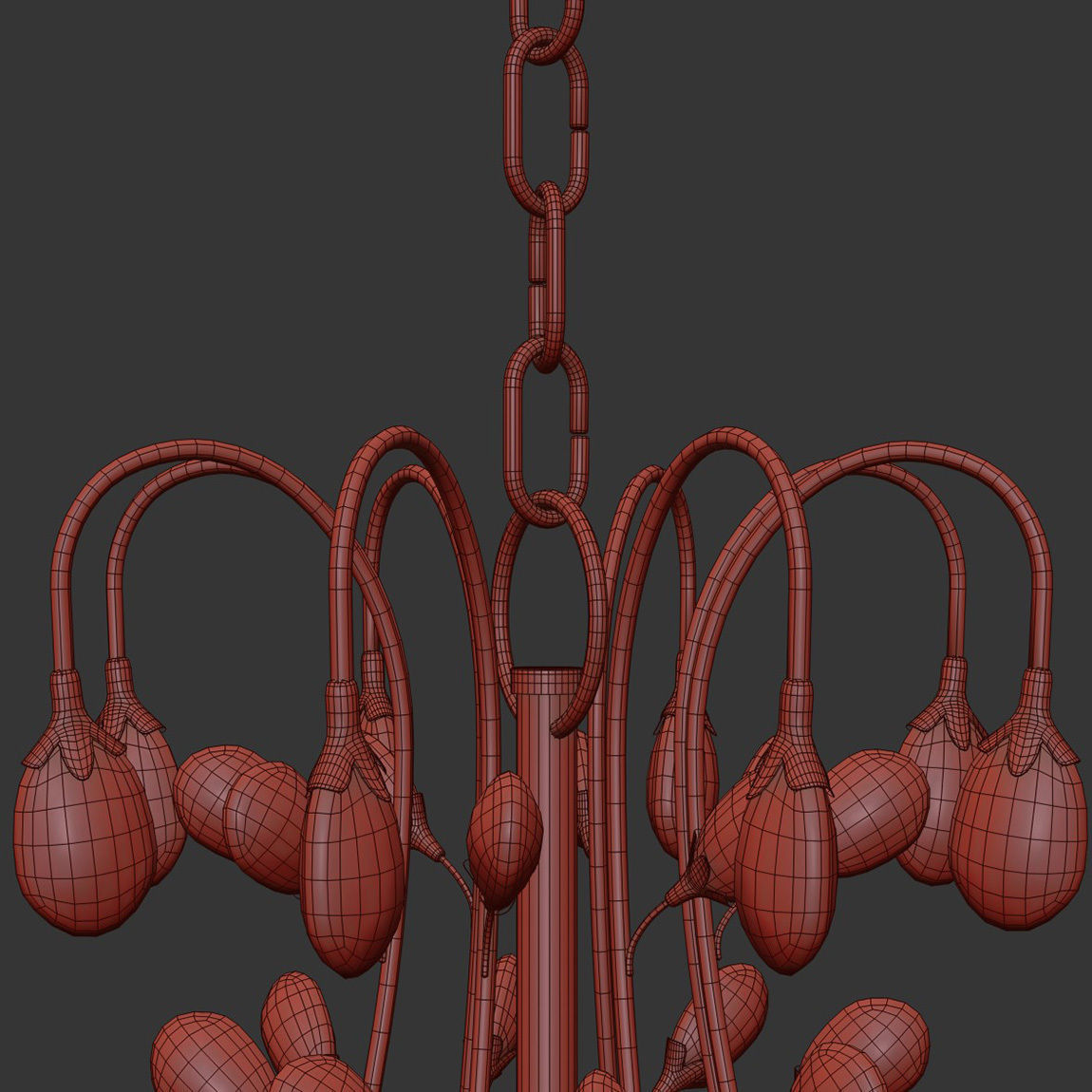 Crystal Bud Chandelier 3D model_6