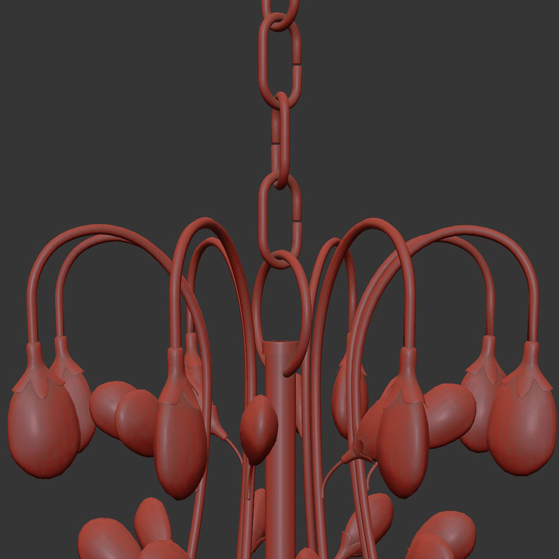 Crystal Bud Chandelier 3D model_5