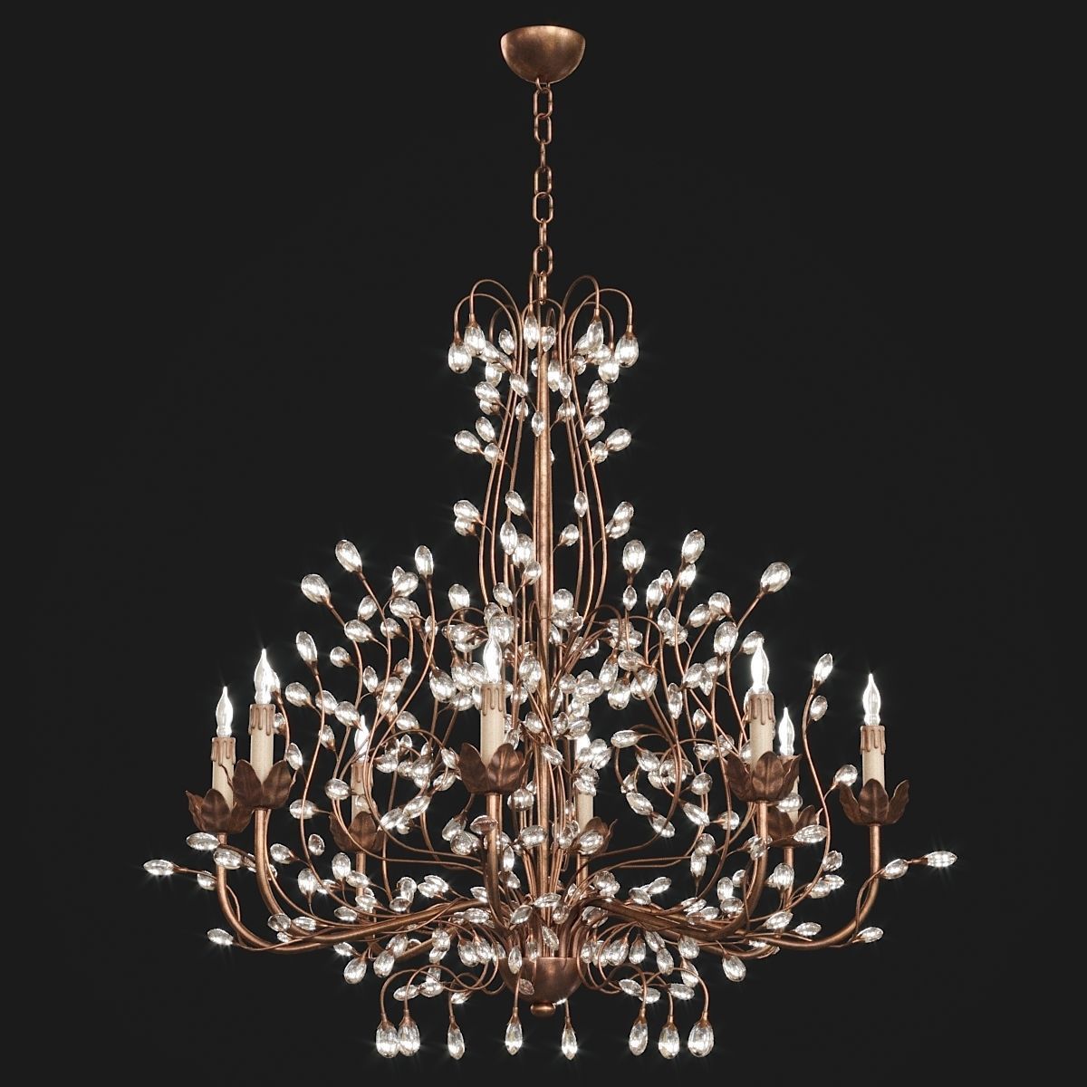 Crystal Bud Chandelier 3D model_1
