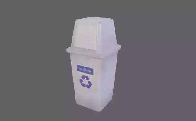 Low Poly Bin plastic container