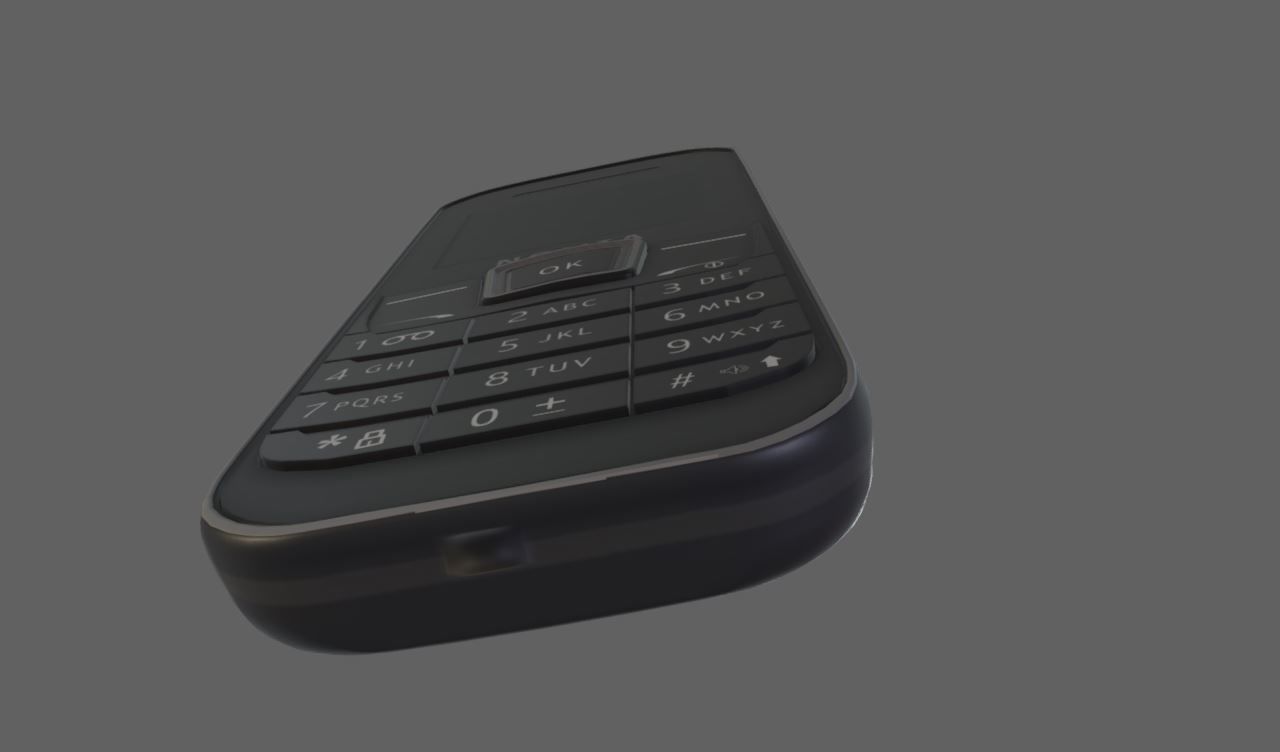 Cell Phone Low-poly 3D model_5