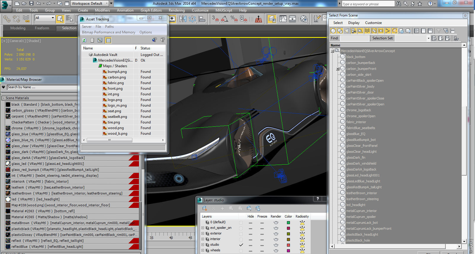 Mercedes-Benz Vision EQ Silver Arrow Concept 2018  3D model_25