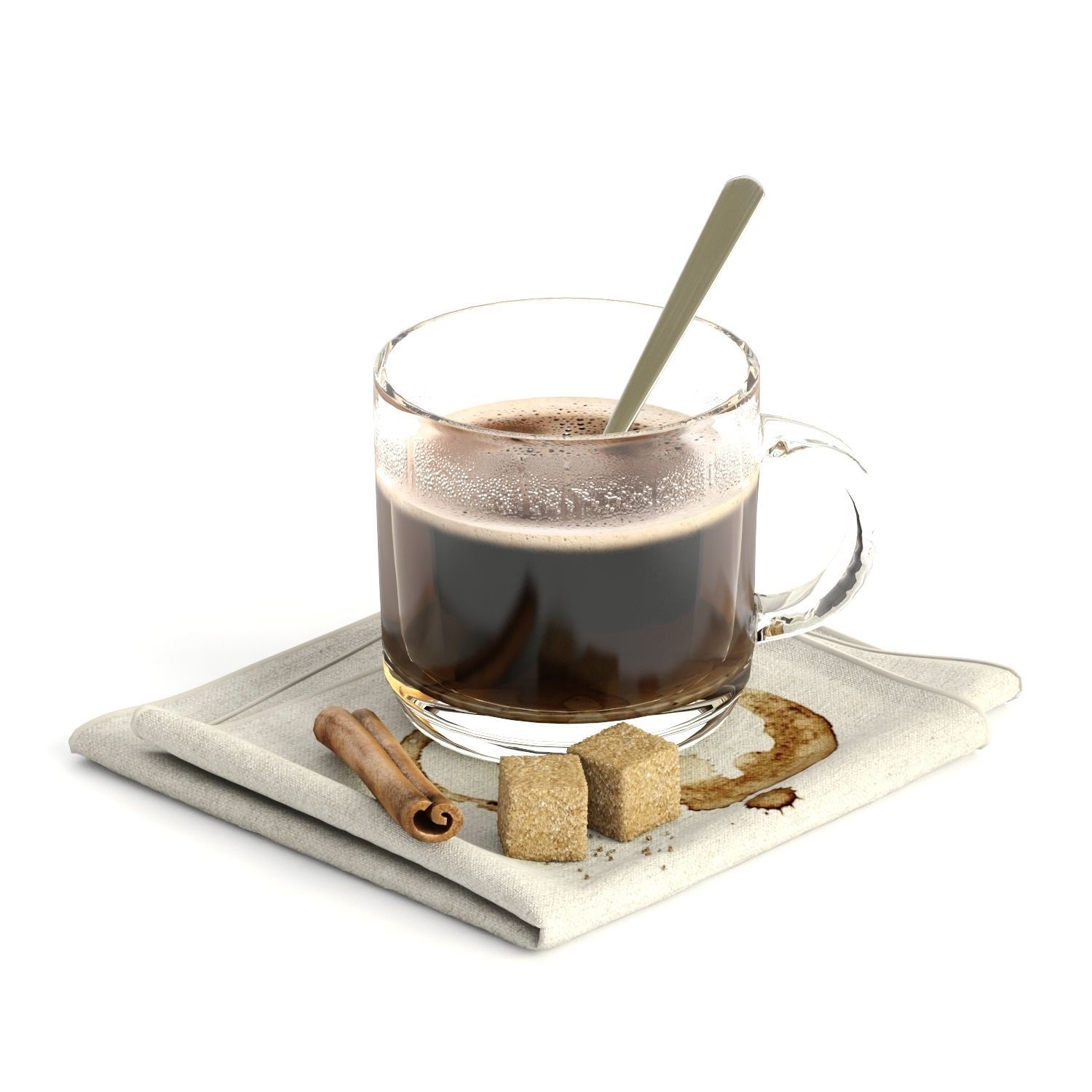 kitchen set 4 french press coffee maker 3D model_5