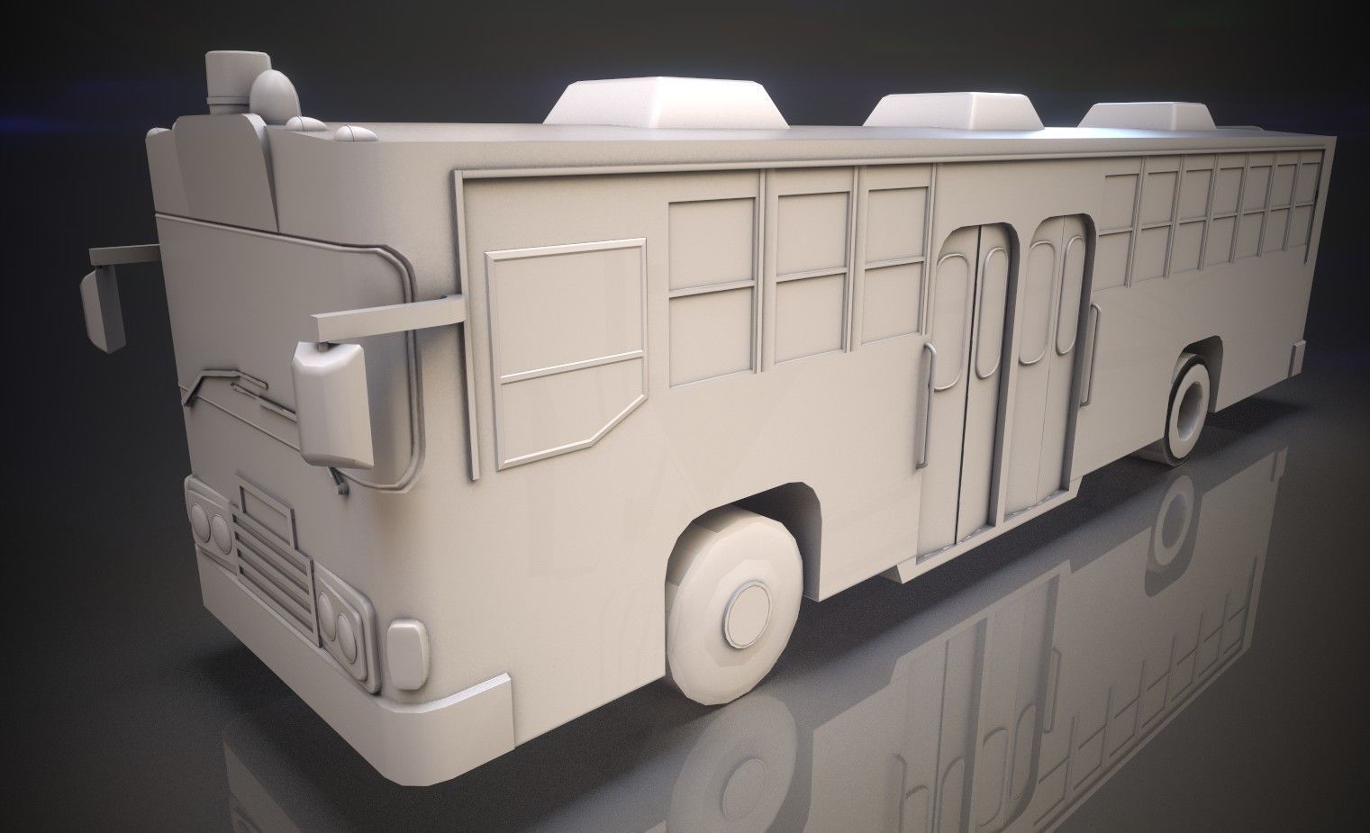 Thai Bus Low-poly 3D model_15
