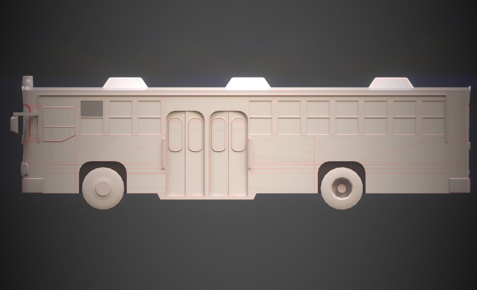 Thai Bus Low-poly 3D model_5