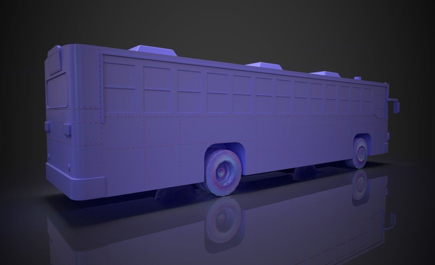 Thai Bus Low-poly 3D model_20