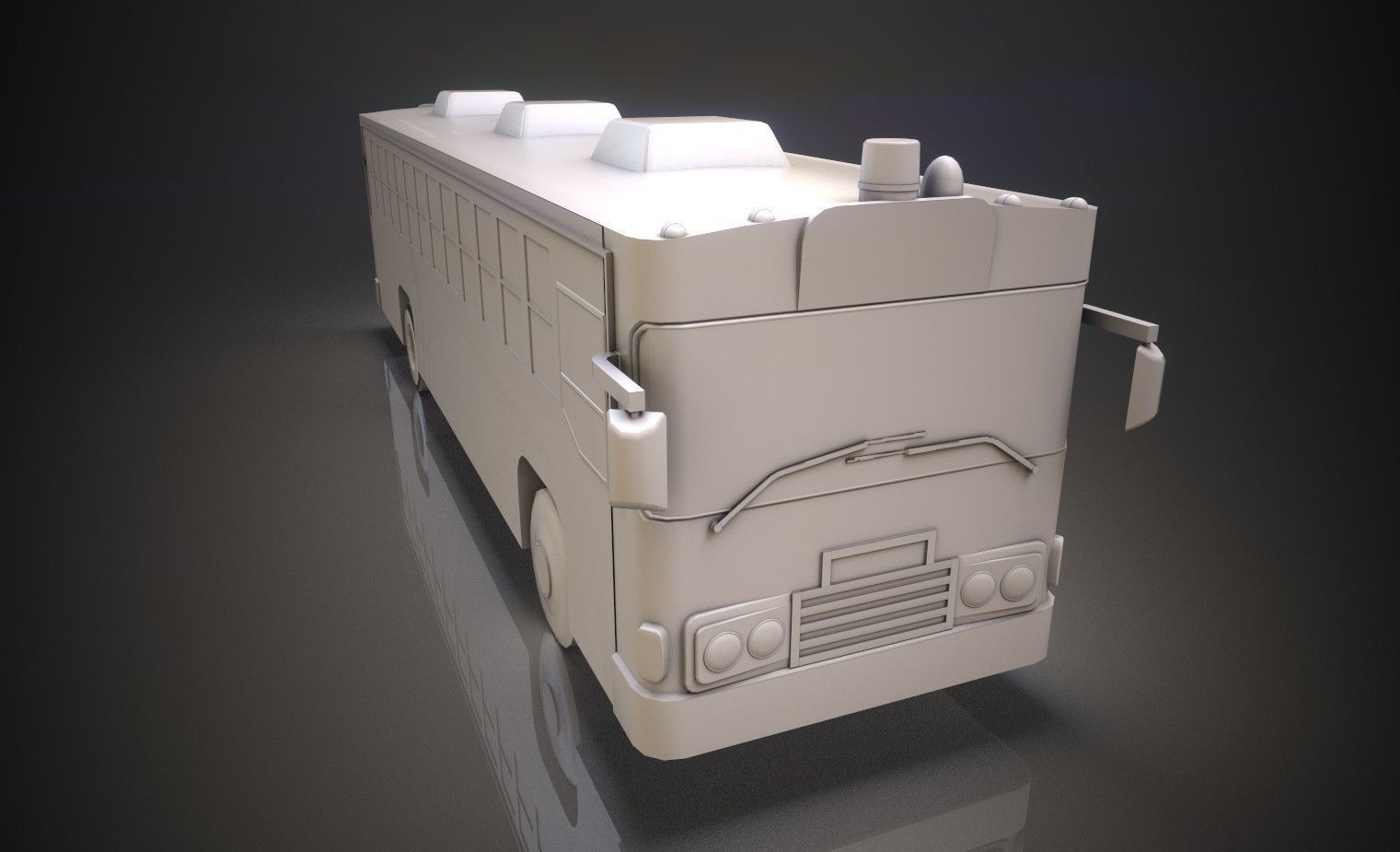 Thai Bus Low-poly 3D model_16