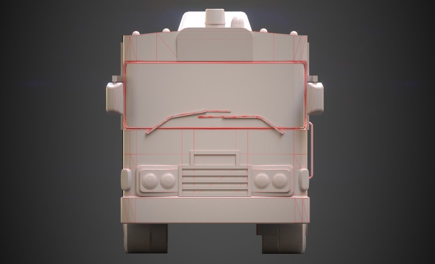 Thai Bus Low-poly 3D model_3