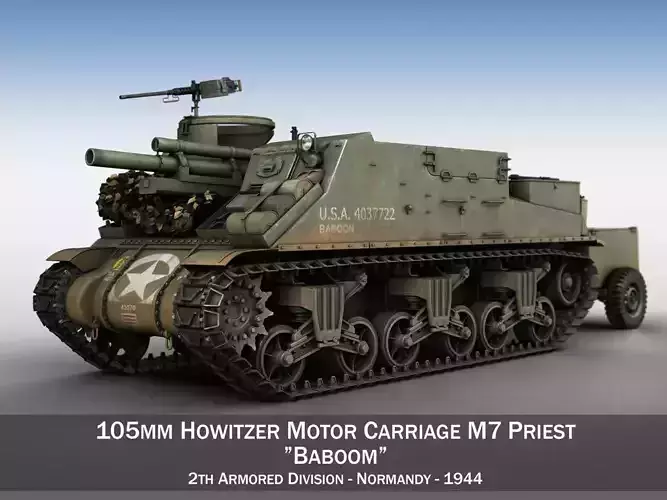 M7 Priest - Baboom 3D model