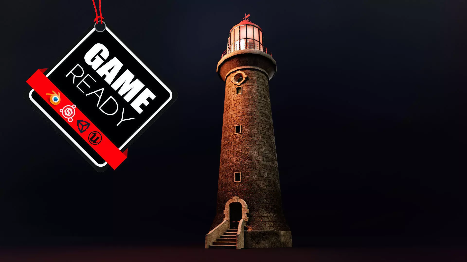 Lighthouse Low-poly 3D model_0