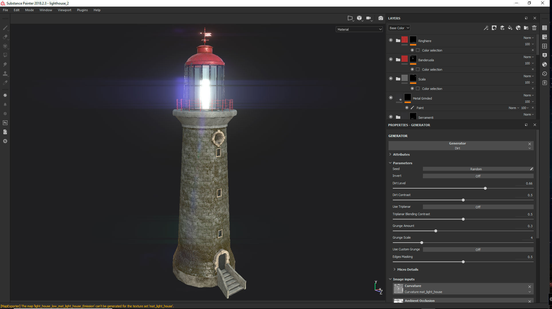 Lighthouse Low-poly 3D model_10