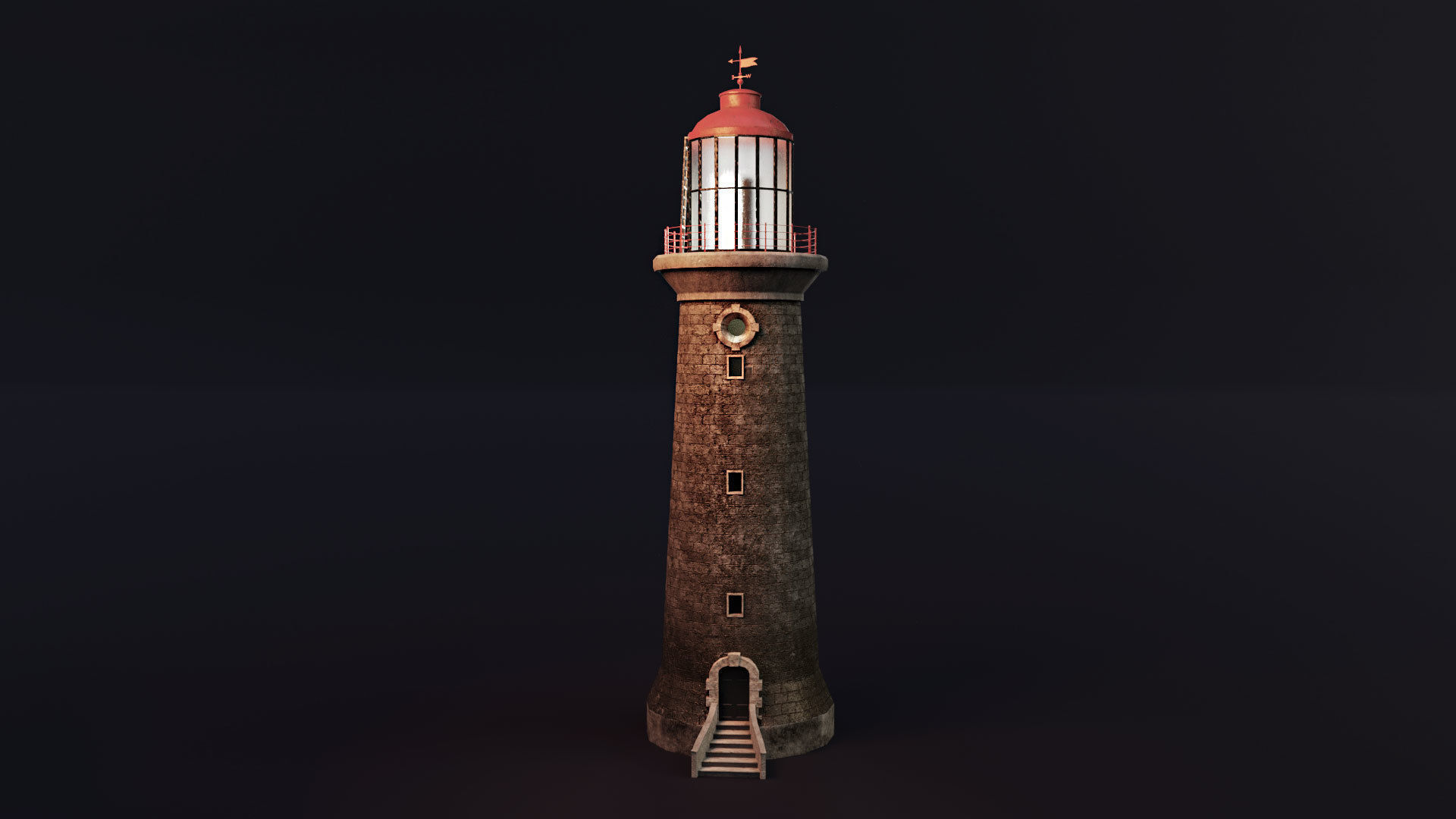 Lighthouse Low-poly 3D model_3
