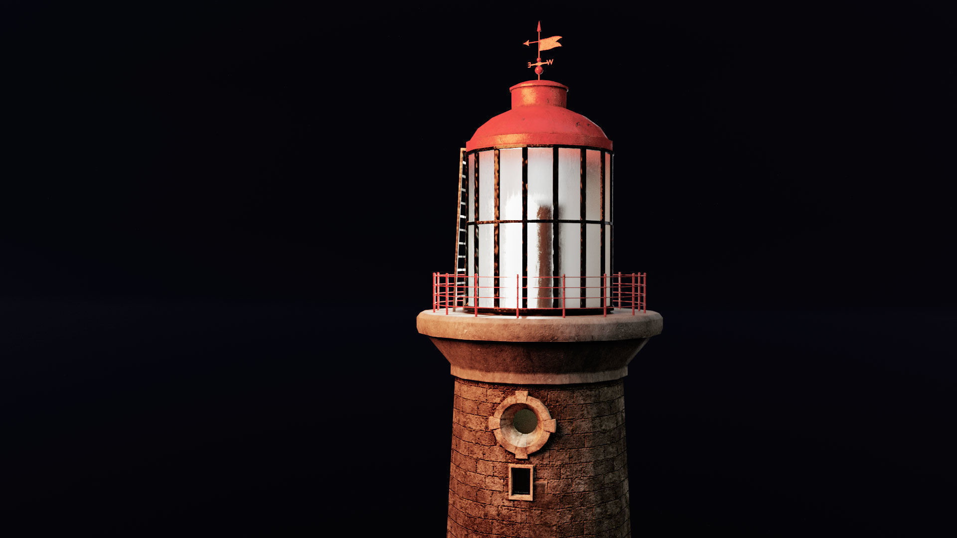 Lighthouse Low-poly 3D model_2