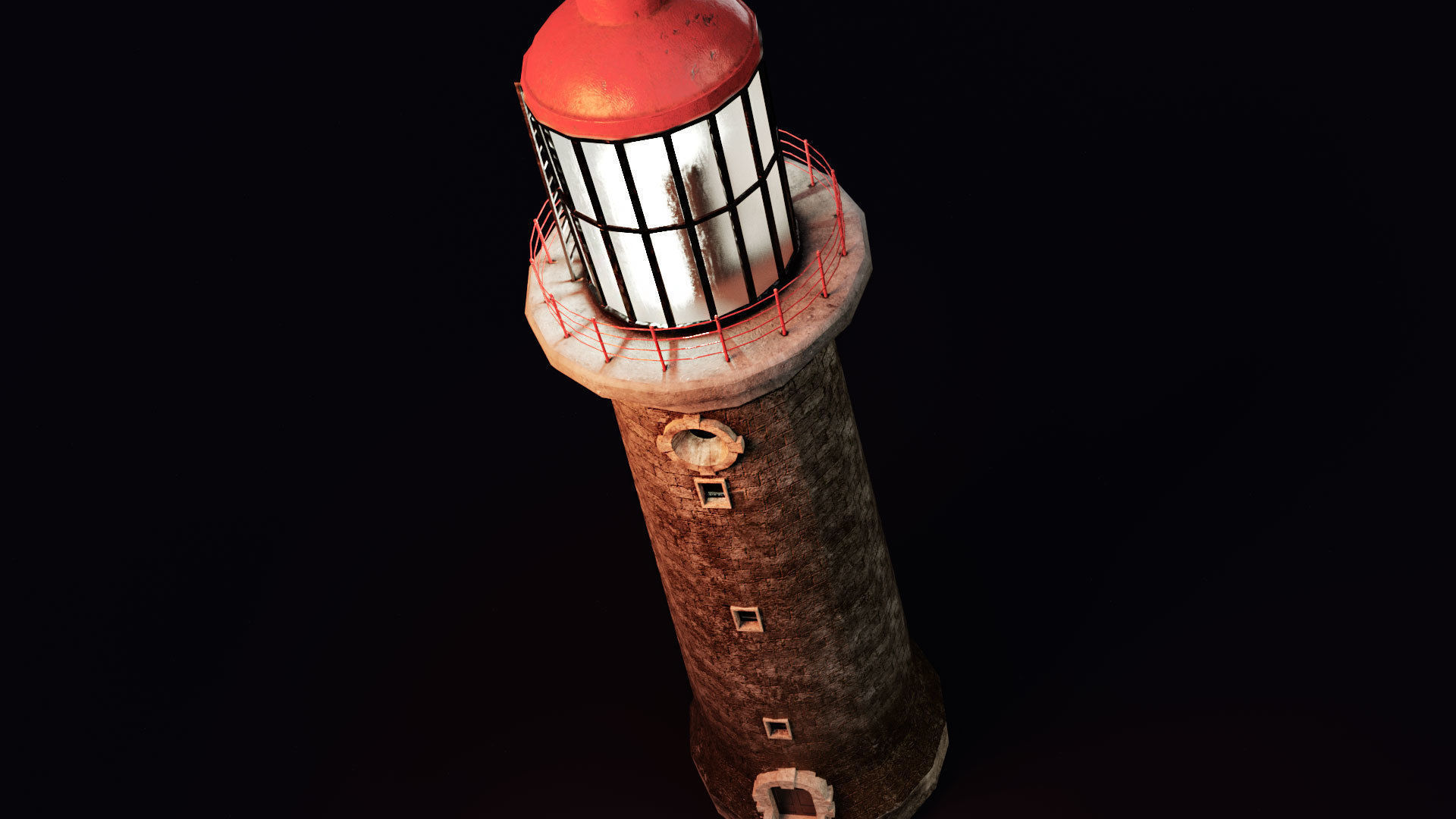 Lighthouse Low-poly 3D model_4