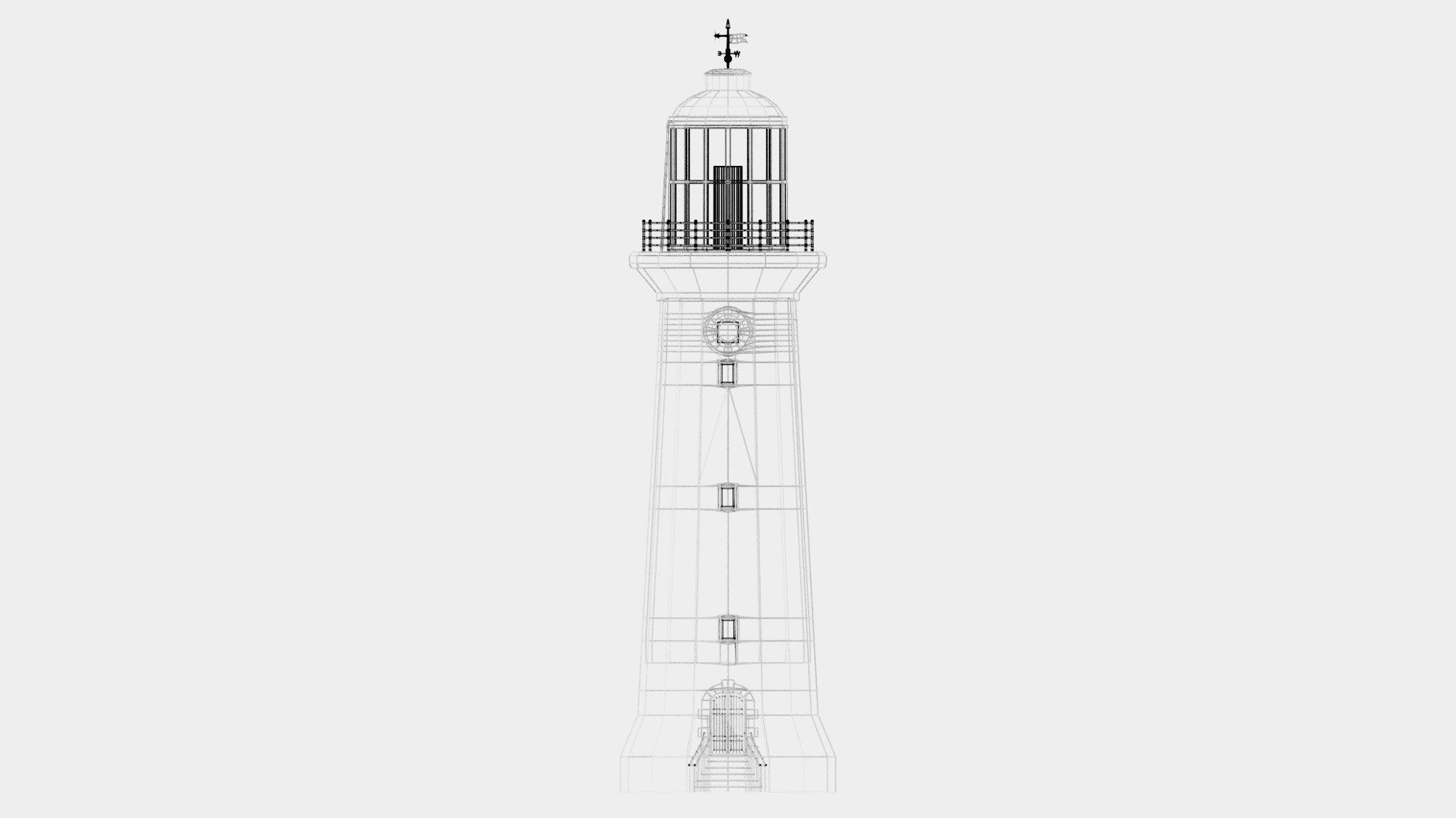Lighthouse Low-poly 3D model_16