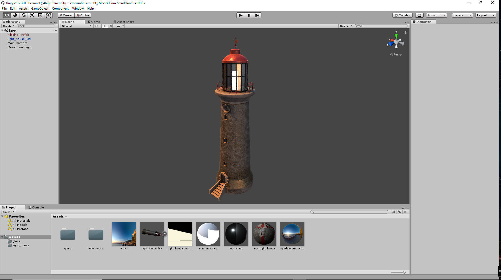 Lighthouse Low-poly 3D model_8
